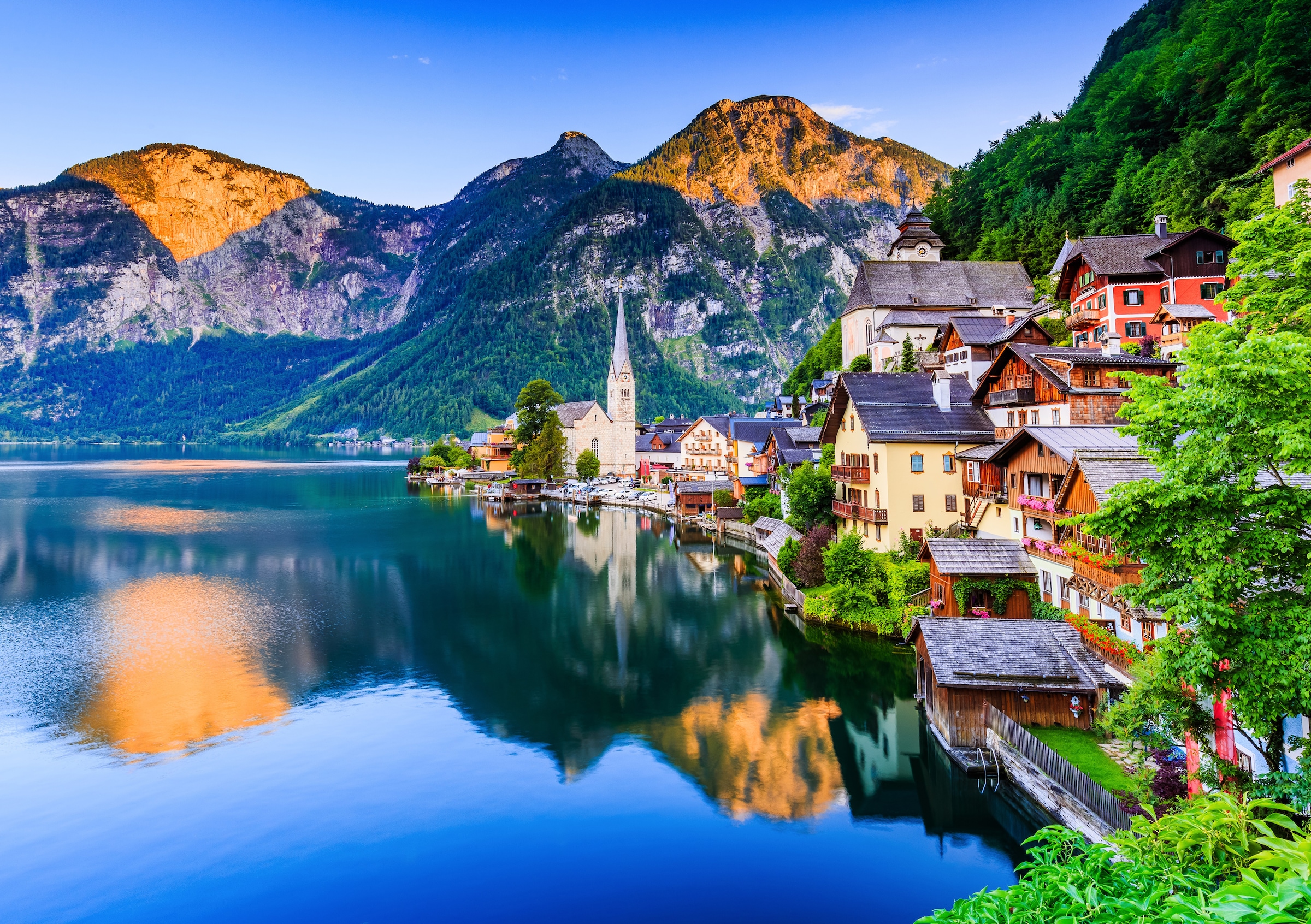 Papermoon Fototapete »Hallstatt Austria« glatt günstig online kaufen