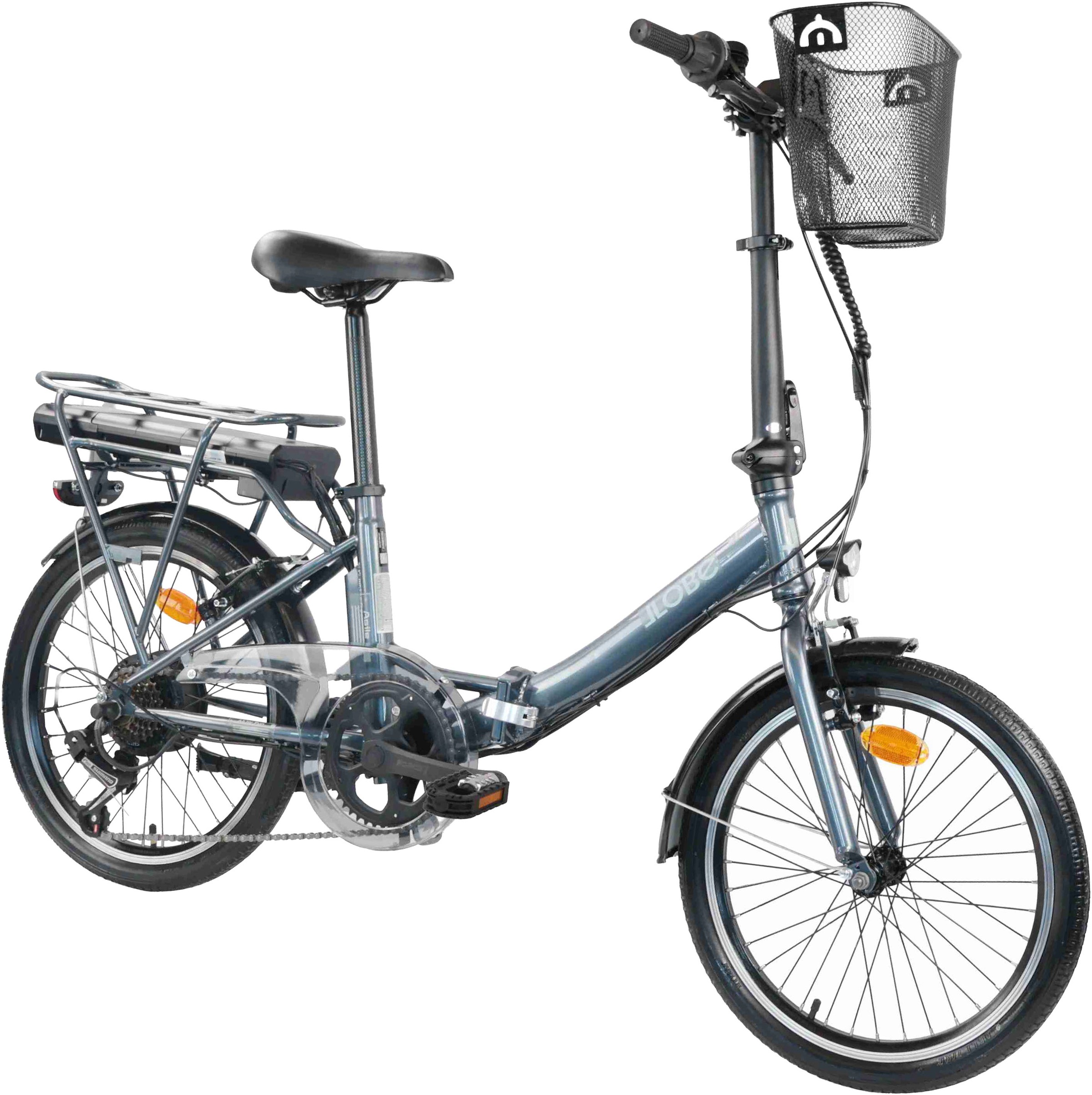 LLobe »Falt E-Bike 20" Agile« 5 Gang Shimano Tourney Schaltwerk Kettenschaltung Heckmotor 250 W