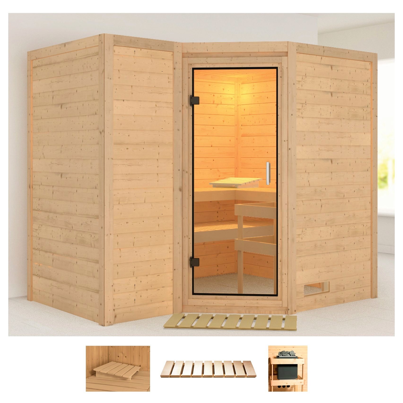 Karibu Sauna »Sanna 2«, (Set), ohne Ofen günstig online kaufen