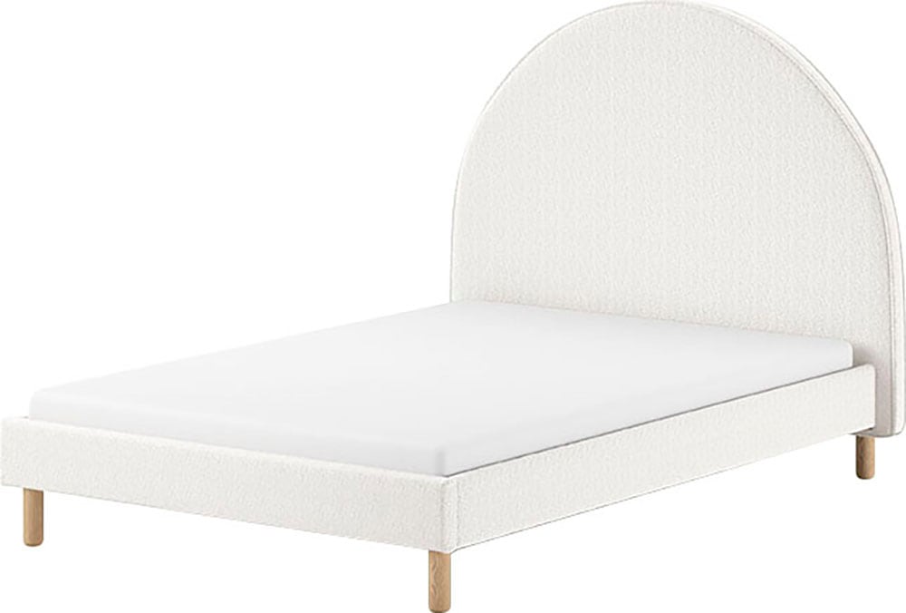 Vipack Polsterbett »MOON«, (Made in Europe), 2 Breiten (90 o. 140 cm), Lattenrost, Bouclé Stoff, wahlw. 4 Farben