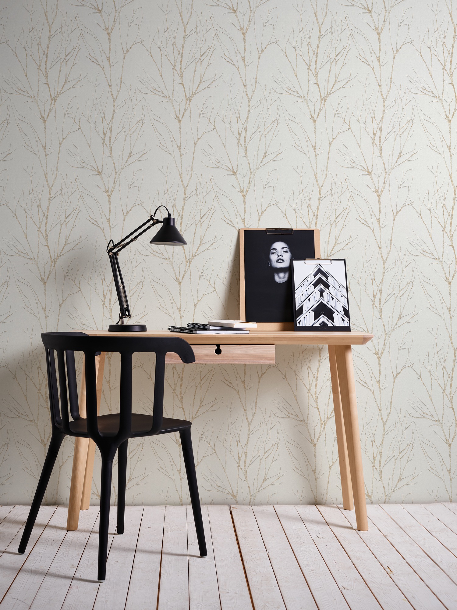 A.S. Création Vliestapete »Attractive 2 Tapete Äste«, matt-gemustert-neutral, Waldtapete Äste Baumtapete strukturiert Tapeten Flur Design Wandtapete