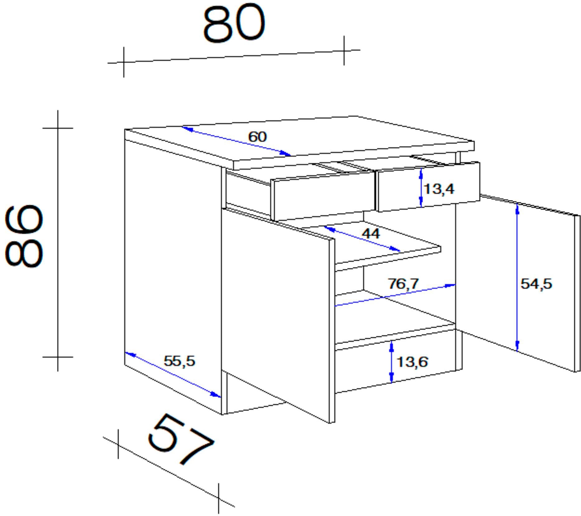 Stauraum x für 85/86 Flex-Well »Nepal«, kaufen H Rechnung cm, x 80 Unterschrank x viel x 60 T) (B auf