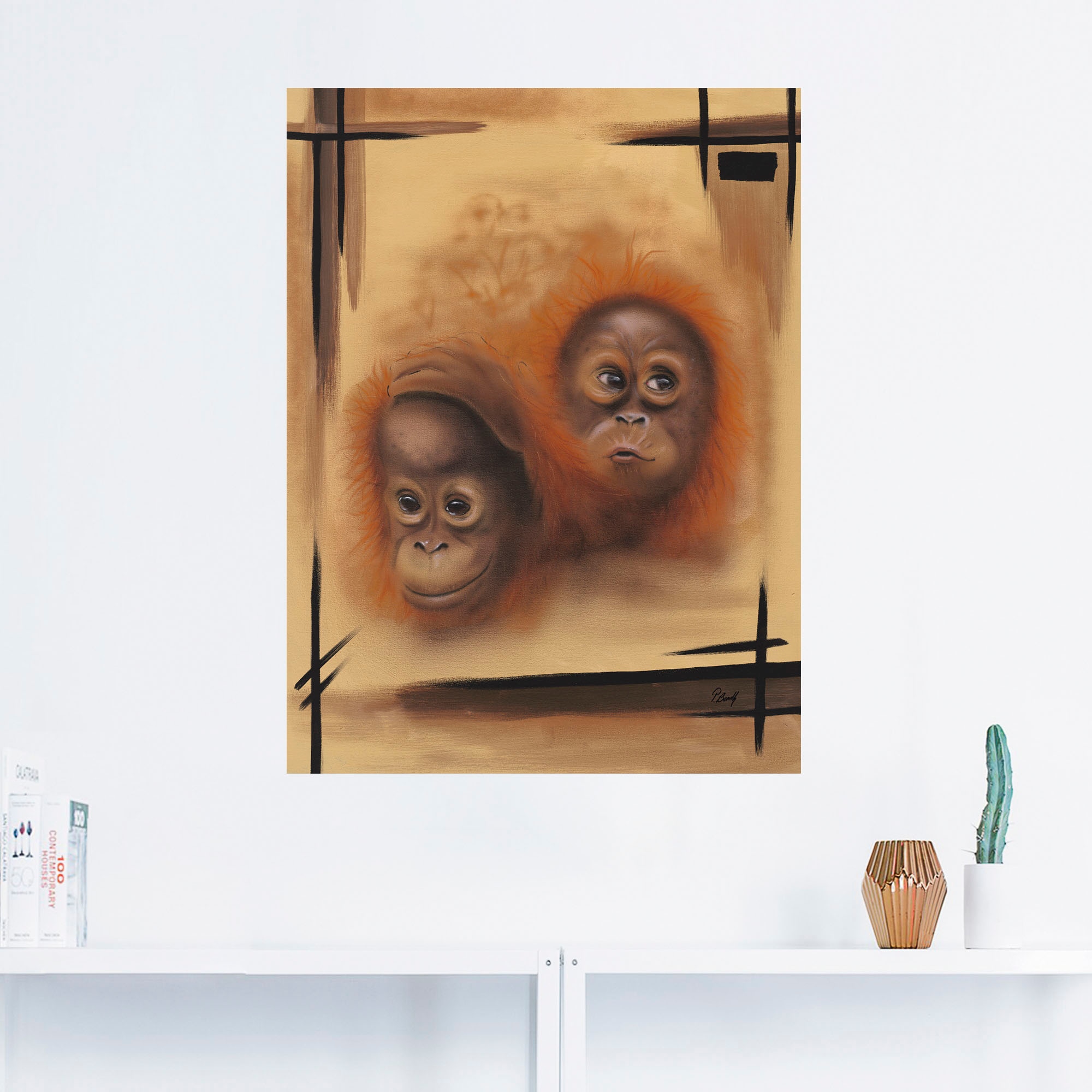 Größen Wandaufkleber Leinwandbild, versch. Artland St.), Wandbild Poster (1 in oder »Affenbabys«, online Alubild, Affenbilder, als bestellen