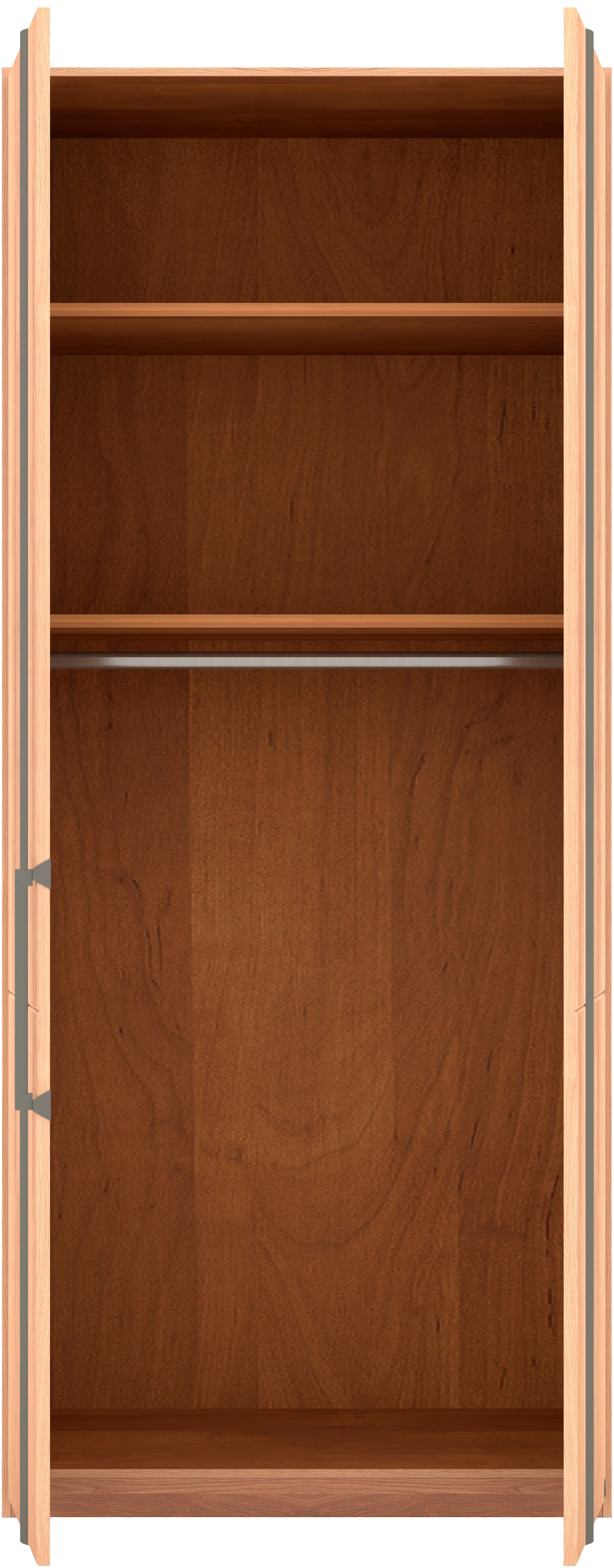Musterring Drehtürenschrank »Sorrent, Kleiderschrank, teilmassiv Eiche«, (mit Türdämpfern, in 5 Breiten & 2 Höhen, extra Böden, MADE IN GERMANY), Türen in Eiche massiv mit Absetzung in Schiefer, verschiedene Maße