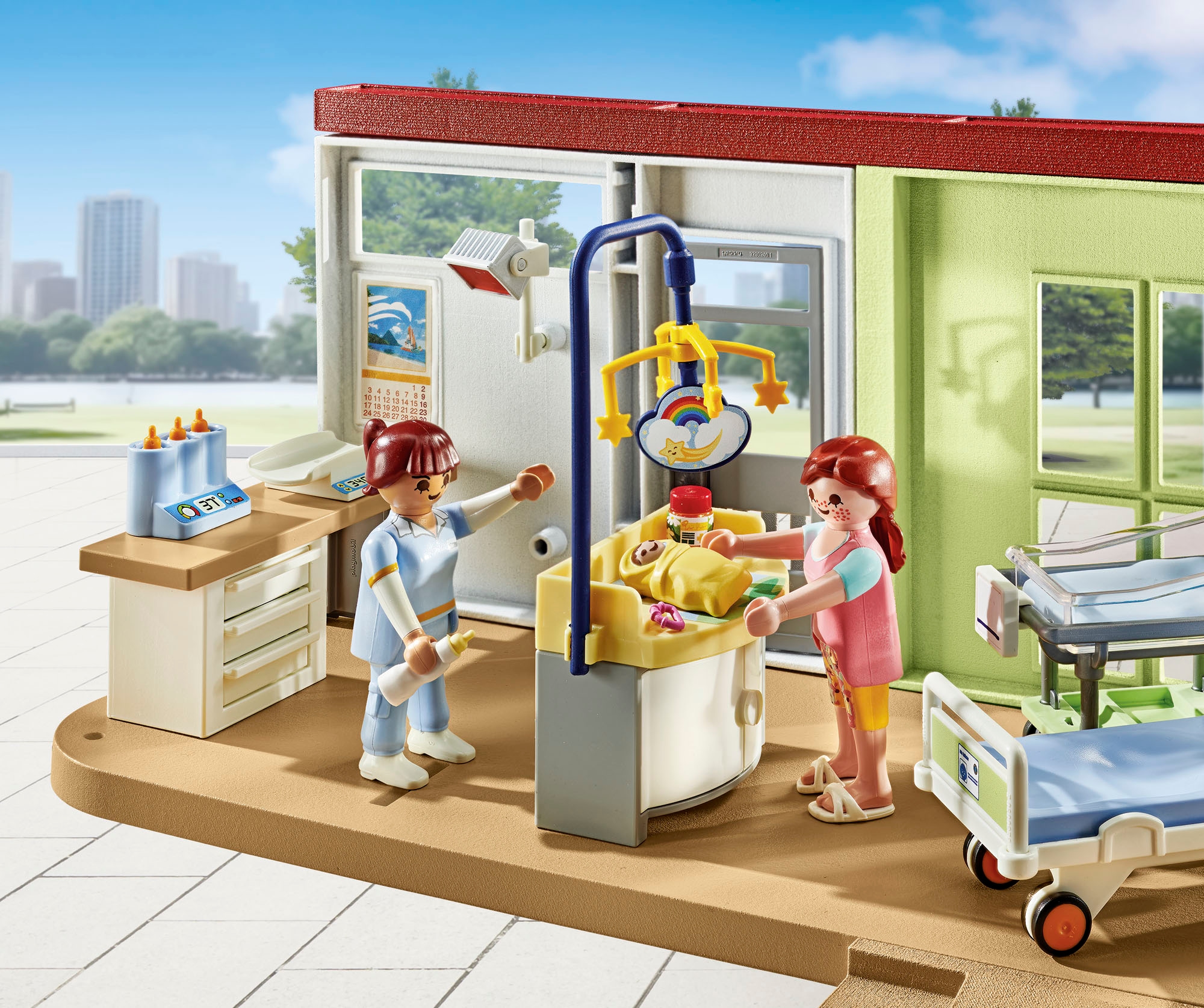 Playmobil® Konstruktions-Spielset »Entbindungsstation (71616), Action Heroes«, (62 St.), Made in Europe