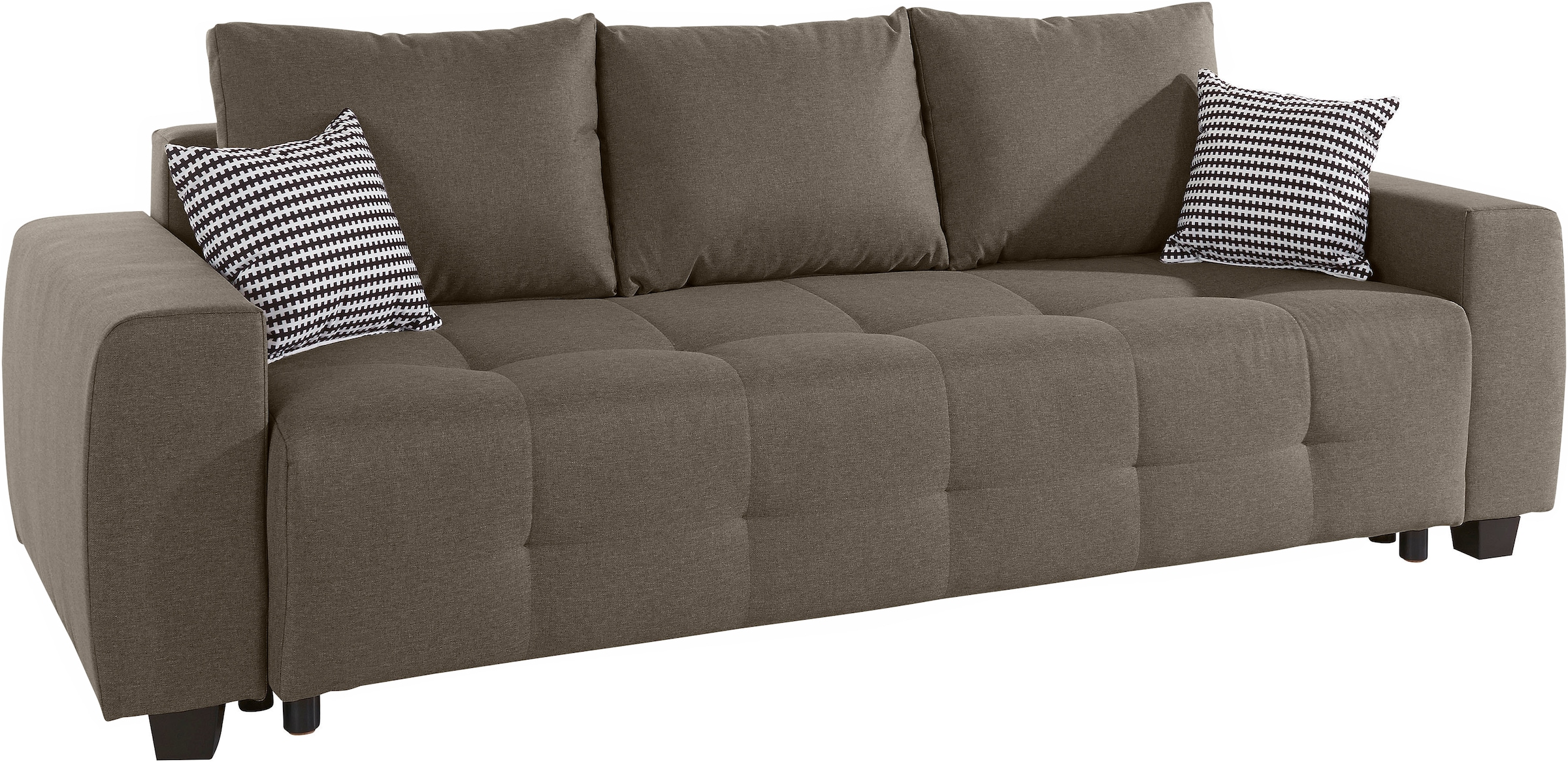 COLLECTION AB Schlafsofa »Bella«, mit Bettfunktion und Bettkasten, inkl. loser Rücken- und Zierkissen