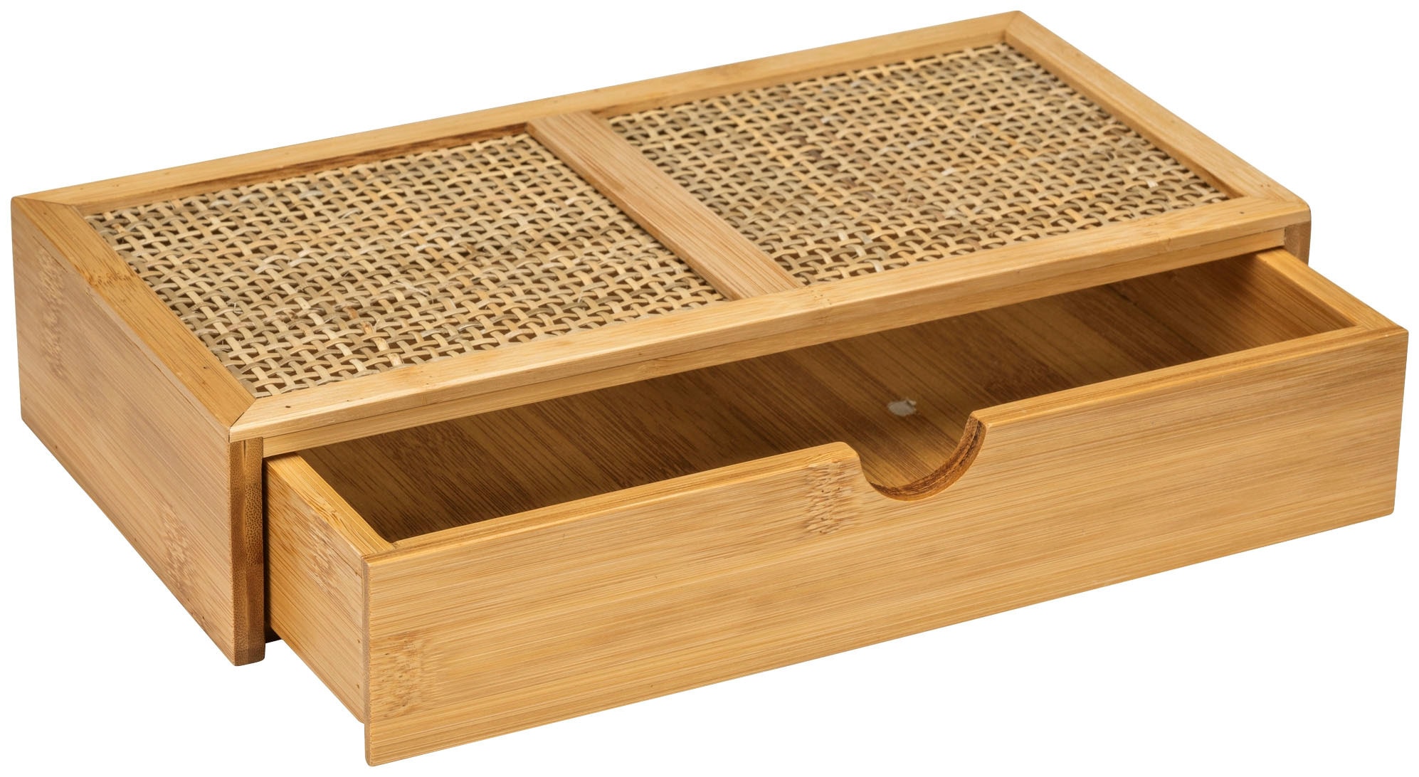 WENKO Badorganizer »Allegre« mit Schublade, aus Bambus und Rattan