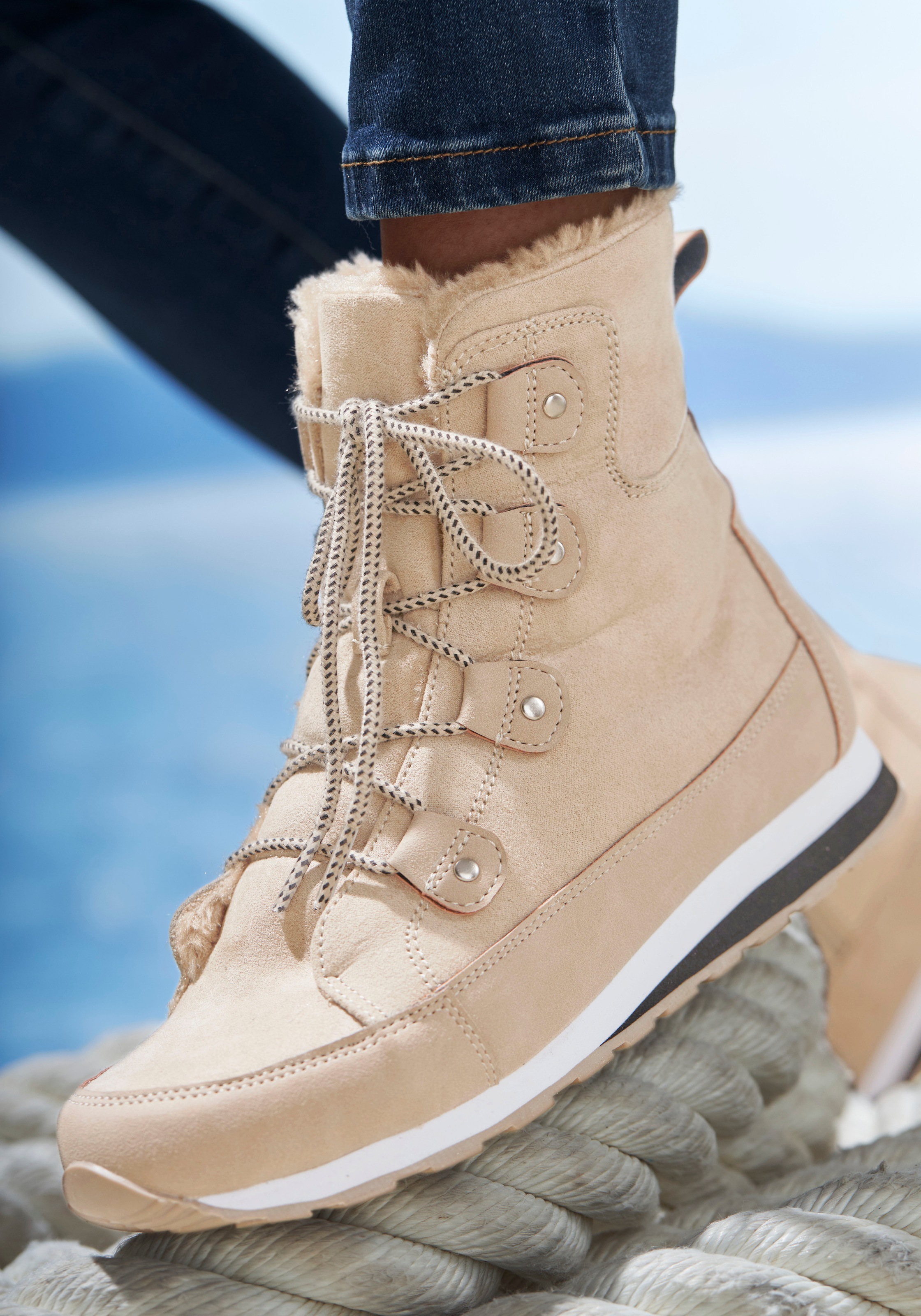 Vivance Stiefelette, mit Warmfutter, Winterstiefel, Stiefel, Boots VEGAN
