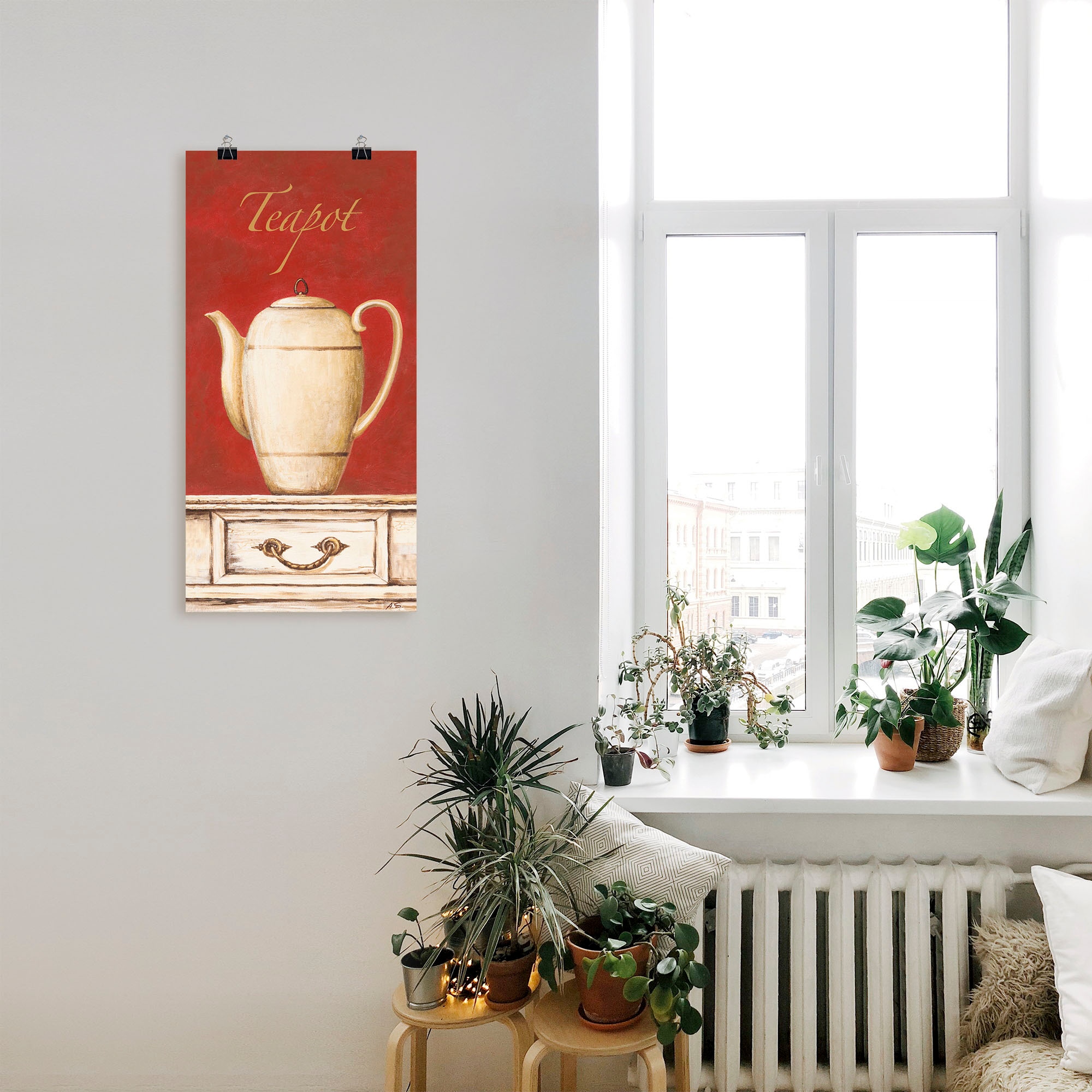 Artland Wandbild »Teekanne«, Getränke, (1 St.), als Alubild, Leinwandbild, Wandaufkleber oder Poster in versch. Größen