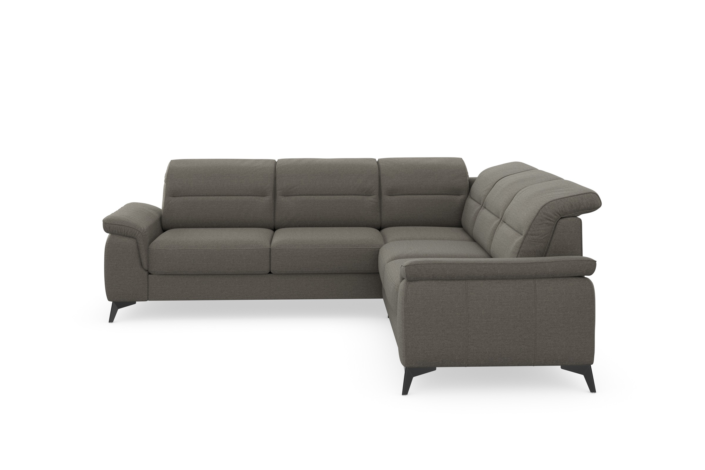 sit&more Ecksofa »Sinatra L-Form«, optinal mit Kopfteilverstellung und Armteilfunktion, Metallfüße