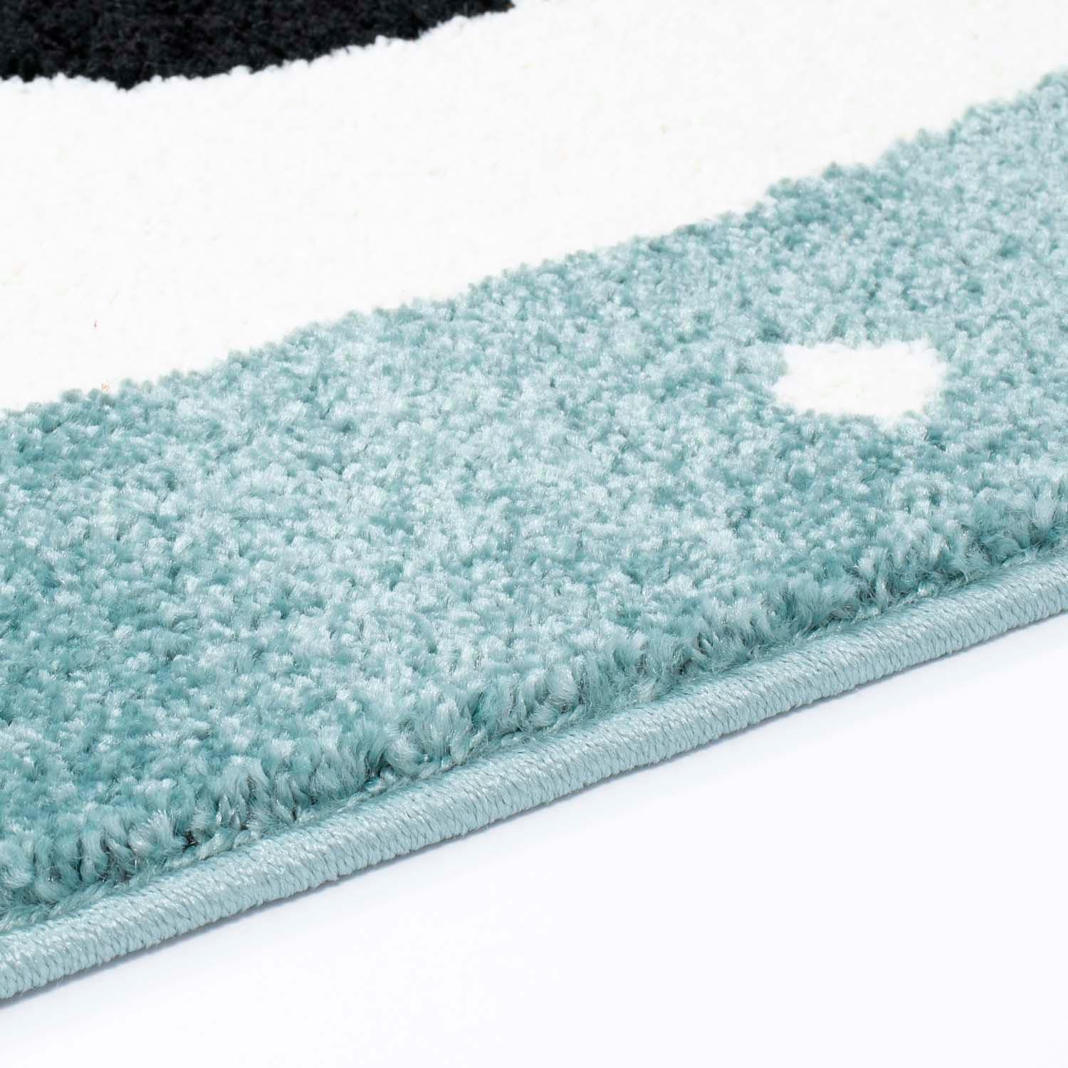 Carpet City Kinderteppich »Bubble Kids 1334«, rechteckig, 11 mm Höhe, Spielteppich, Panda-Bär, Weicher Flor, Pflegeleicht, Kinderzimmer