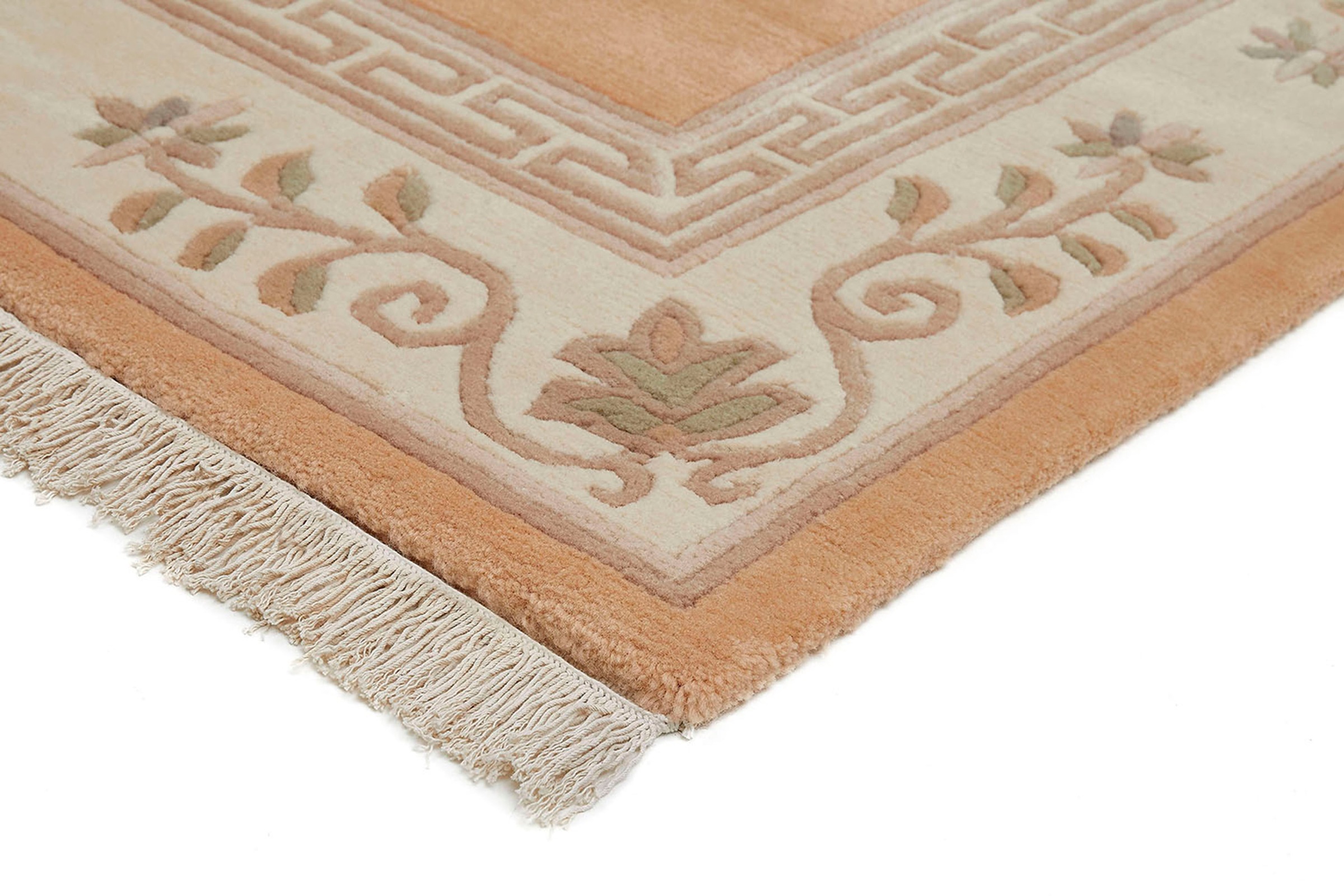 LUXOR living Wollteppich »Adour«, rechteckig, 18 mm Höhe, reine Wolle, handgeknüpft, mit Bordüre und Fransen, Wohnzimmer