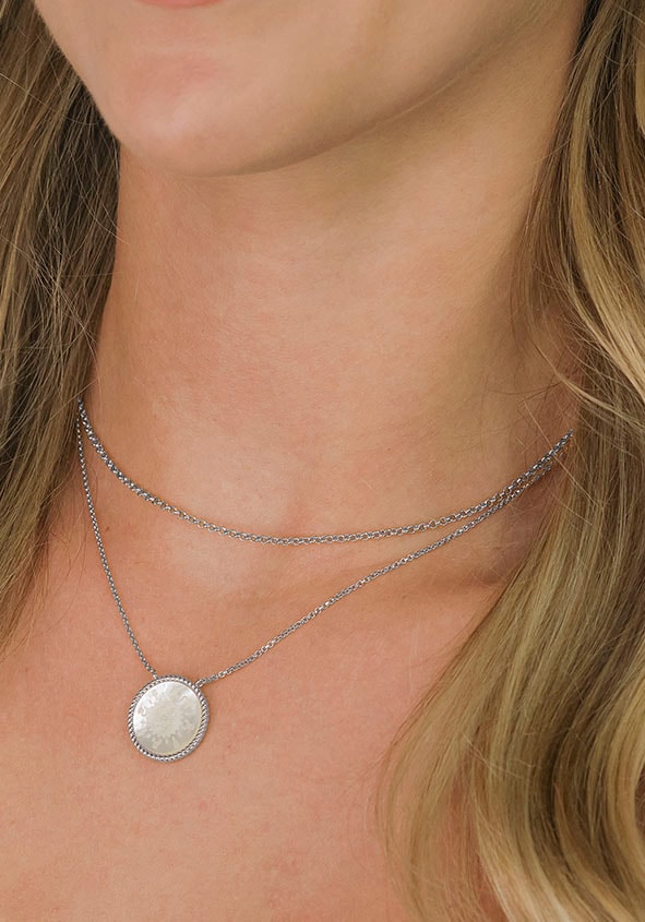 Engelsrufer Kette mit Anhänger »Mystische Windrose Ornament« mit Perlmutt (synth.)