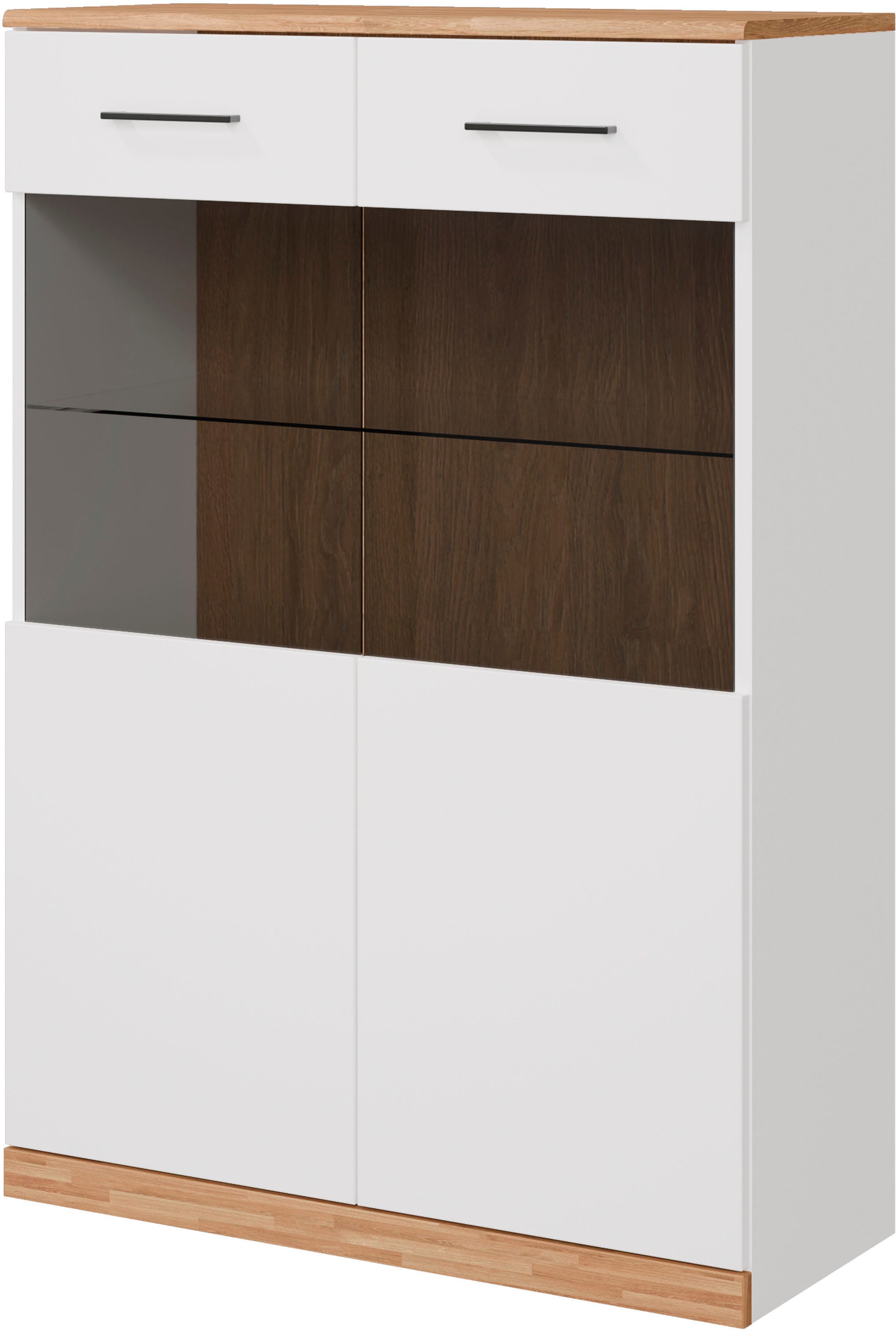 Home affaire Stauraumvitrine »Ribe,125cm hoch,112cm breit,4 breite Fächer«, günstig online kaufen