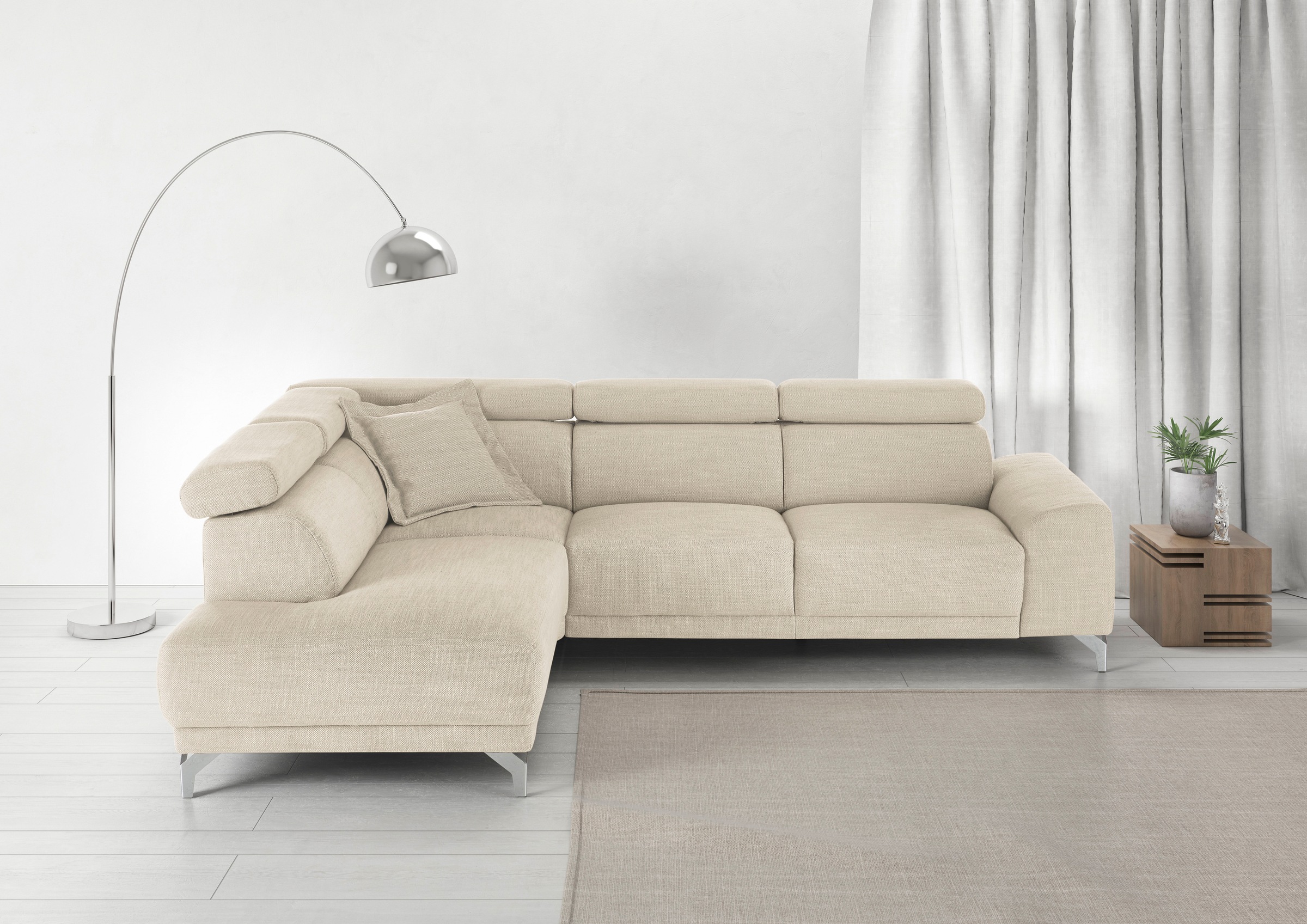 3C Candy Ecksofa »Greve Sofa immer mit manuelle Kopfteilverstellungen, mode günstig online kaufen