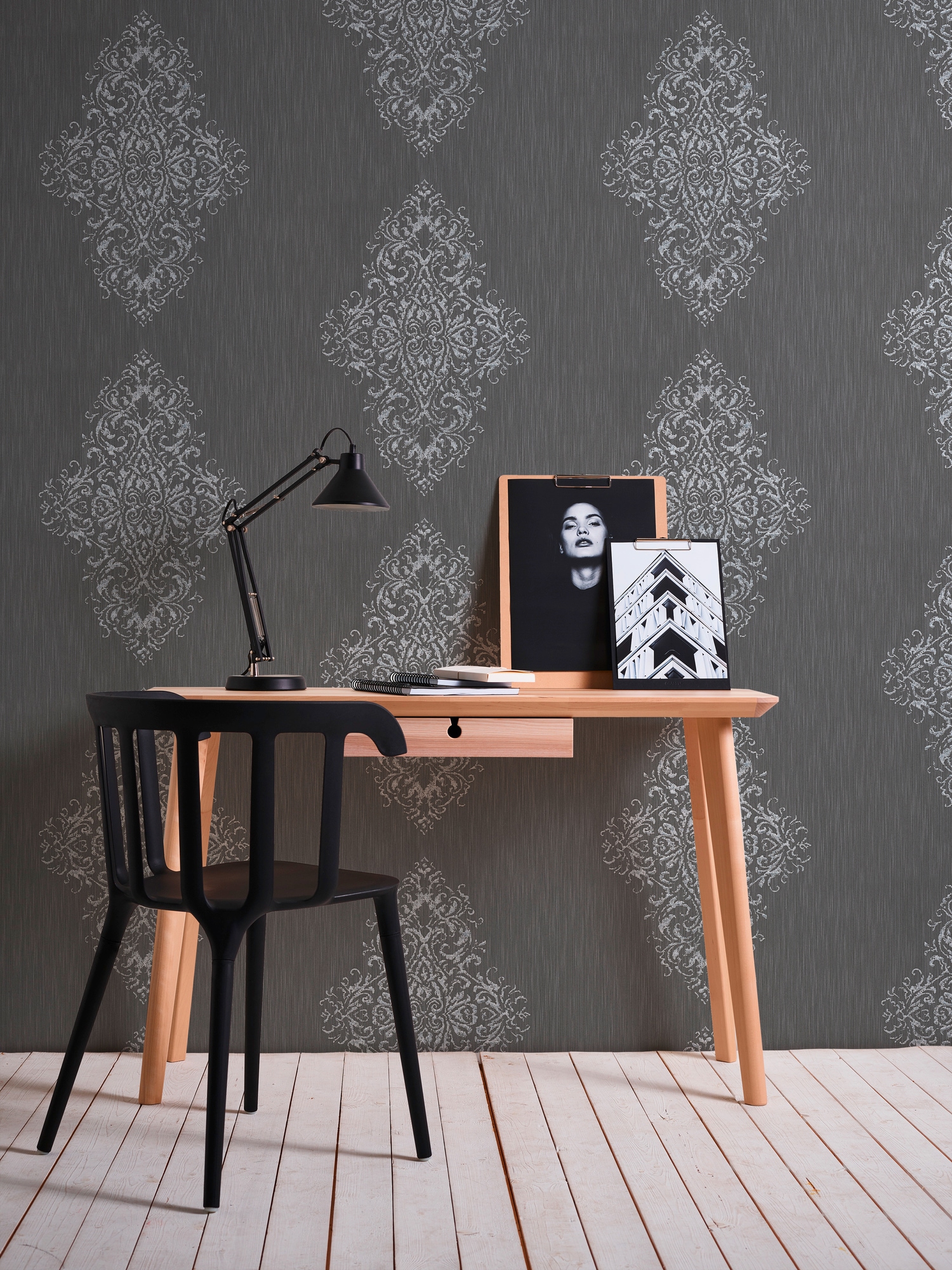 Architects Paper Textiltapete »Luxury wallpaper«, Barock-ornamental-gemustert, Textil Tapete Barock Metallic Effekt Tapeten Wohnzimmer Schlafzimmer