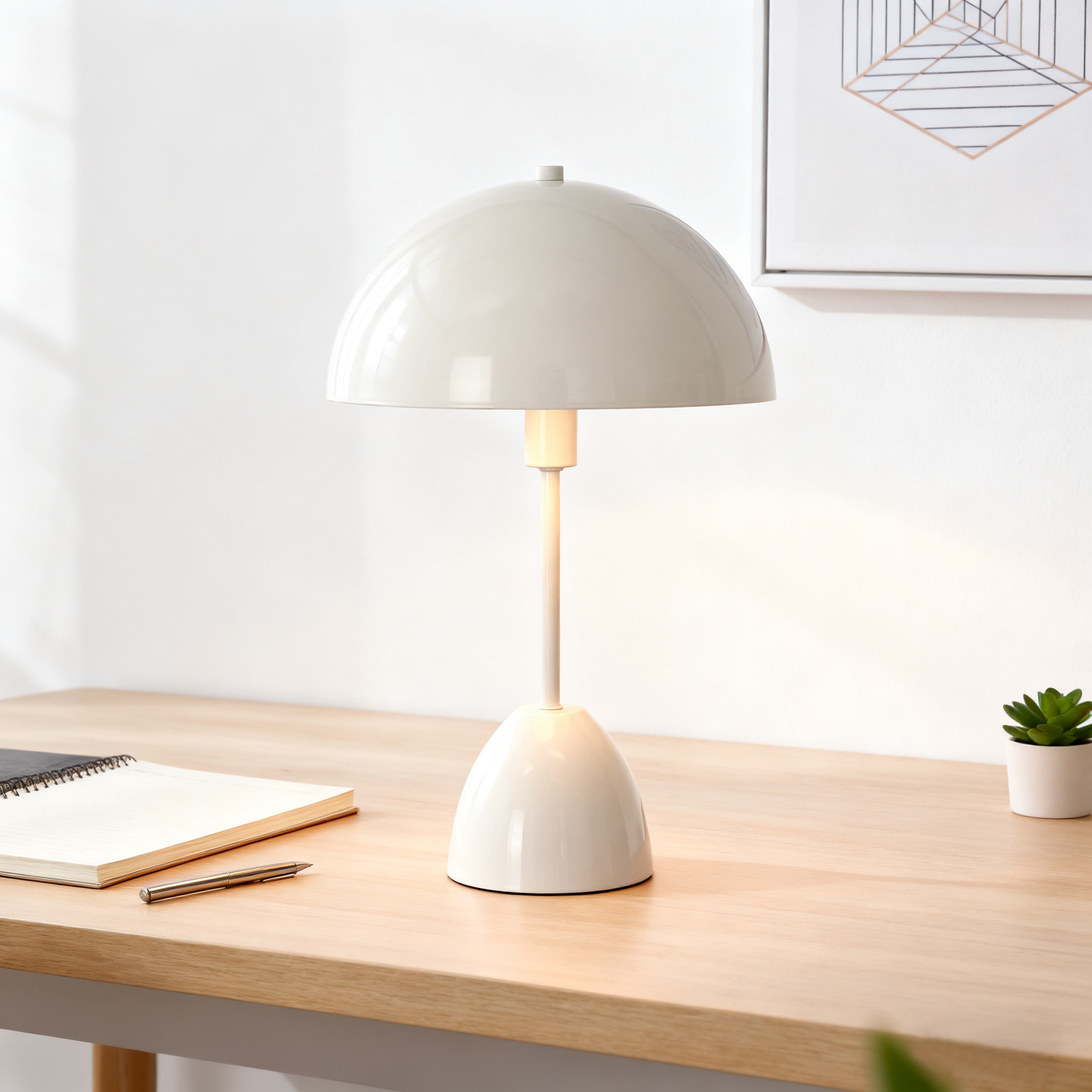 OTTO home Tischleuchte »Dorrio Pilzlampe« E14 1 Stk. Textilkabel blendfreie Nachttischleuchte, Tischlampe, E14, Pilz, Lampe