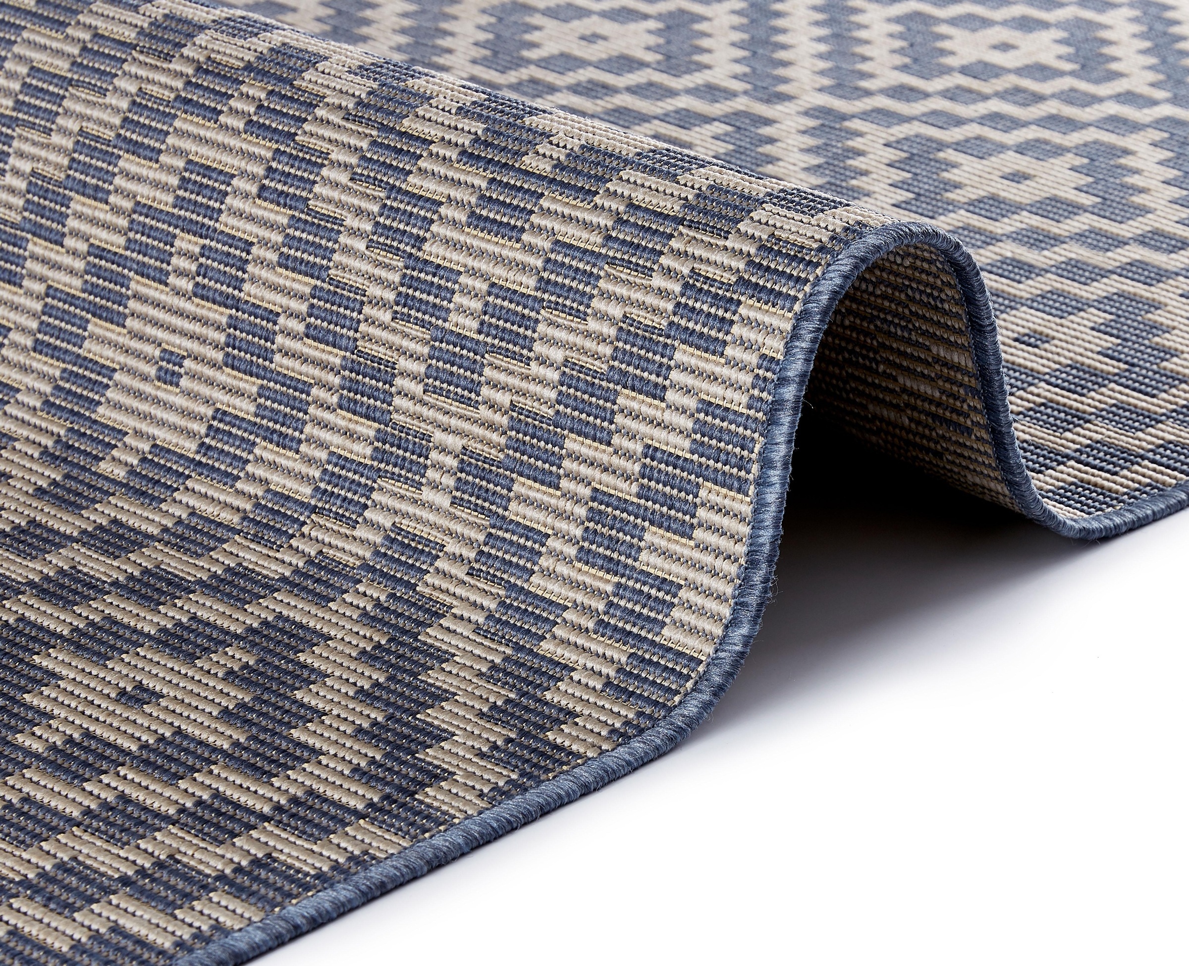 freundin Home Collection Teppich »Breeze«, rechteckig, In-und Outdoor geeignet, Rauten Design, Pflegeleicht, Flachgewebe