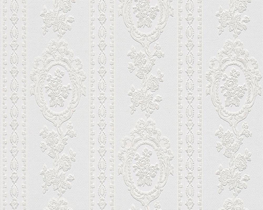 living walls Schaumtapete »Belle Epoque 1861«, Streifen Tapete Barock Metallic