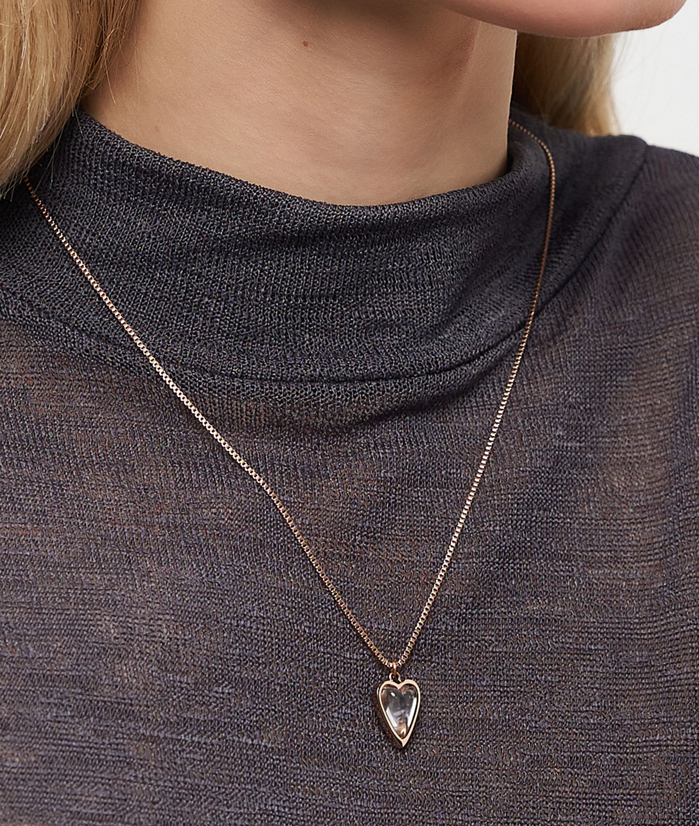 Liebeskind Berlin Kette mit Anhänger »Schmuck Geschenk Edelstahl Halskette Glass Heart« mit Glasstein