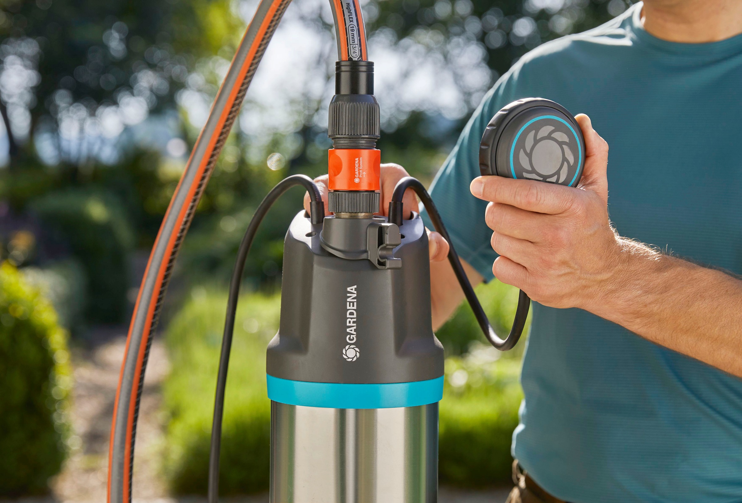 GARDENA Tauchdruckpumpe »5900/4 inox, 1768-20«, 5900 l/h max. Fördermenge