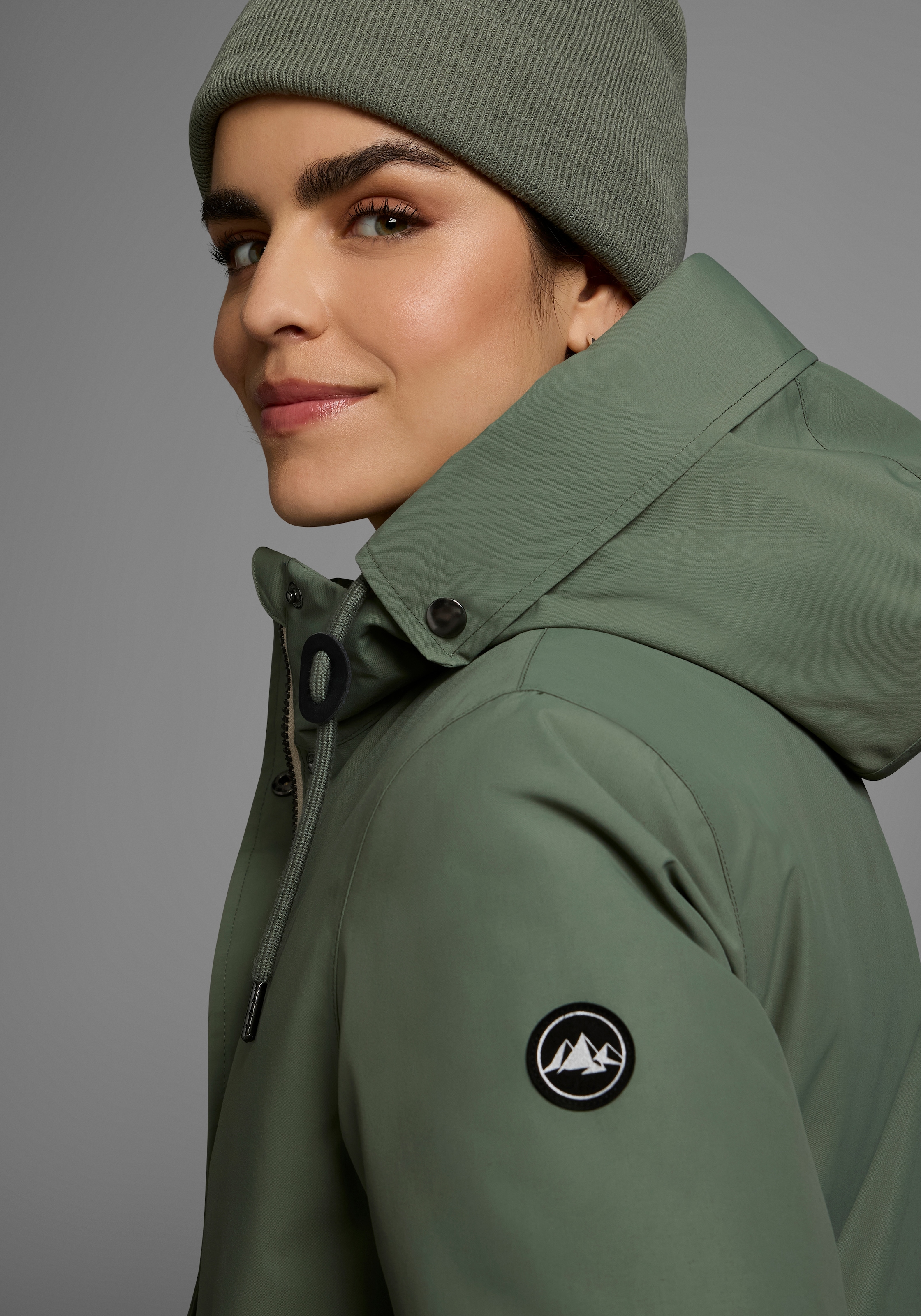 Polarino Parka, mit Kapuze, Atmungsaktiv, winddicht, wasserdicht, Im Oversize Look