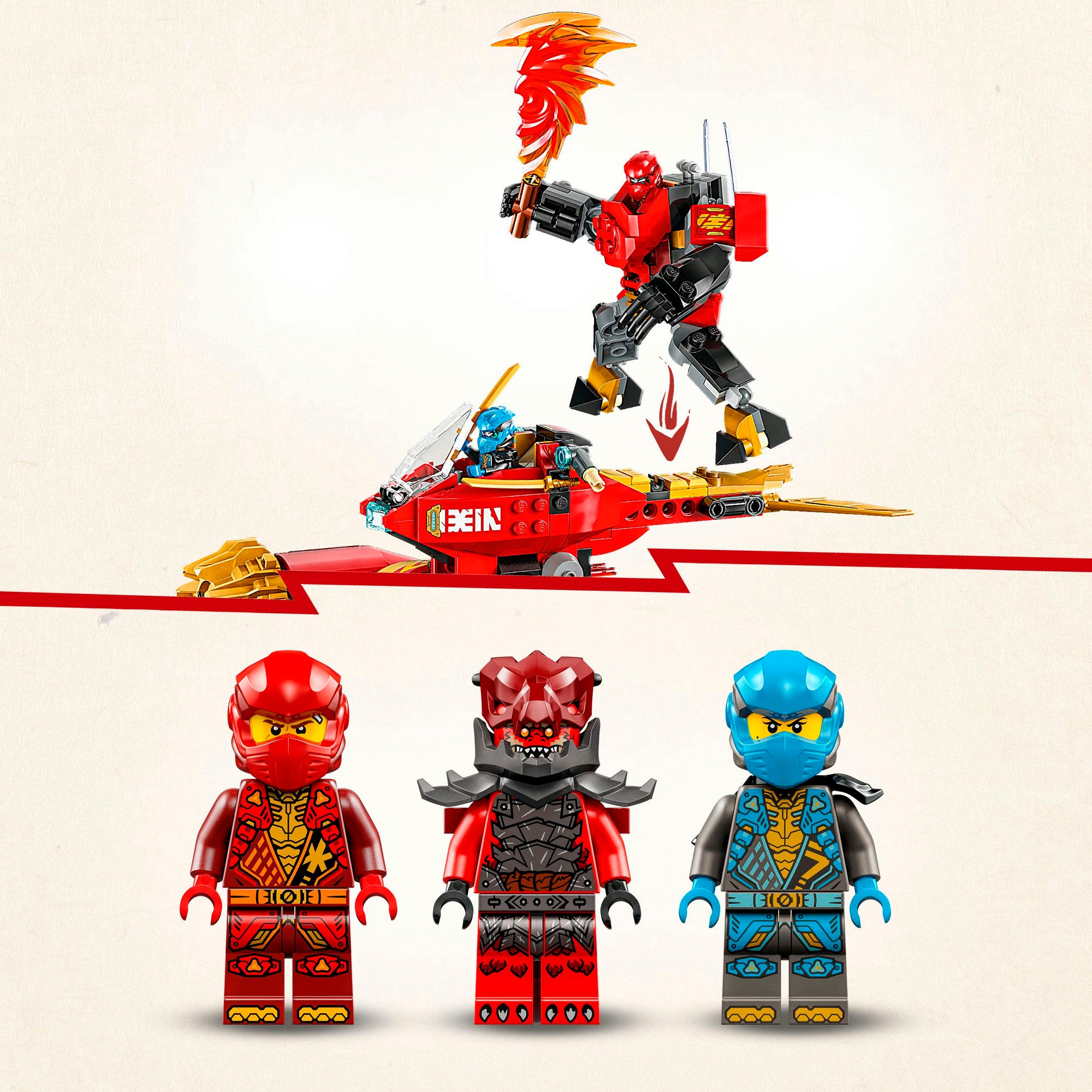 LEGO® Konstruktionsspielsteine »Kais Sturmreiter-Mech (71830), LEGO Ninjago«, (333 St.), Made in Europe