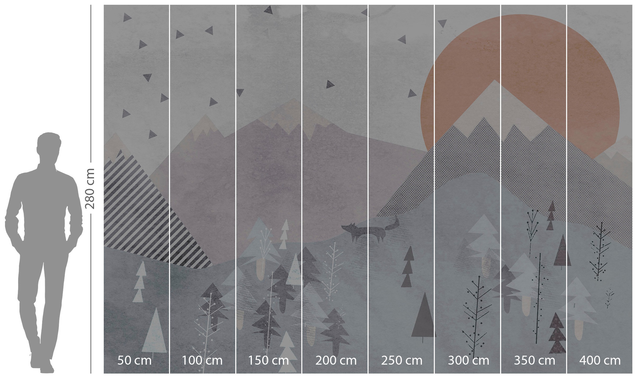 Komar Vliestapete »Digitaldruck Vlies - Fox Journey - Größe 400 x 280 cm«, bedruckt, Kinderzimmer