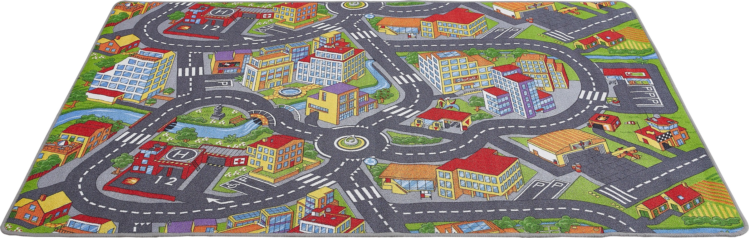 Andiamo Kinderteppich »Straße Lagerräumung«, rechteckig, 5 mm Höhe, Straßen-Spiel-Teppich, Sonderposten, für Mädchen & Jungen