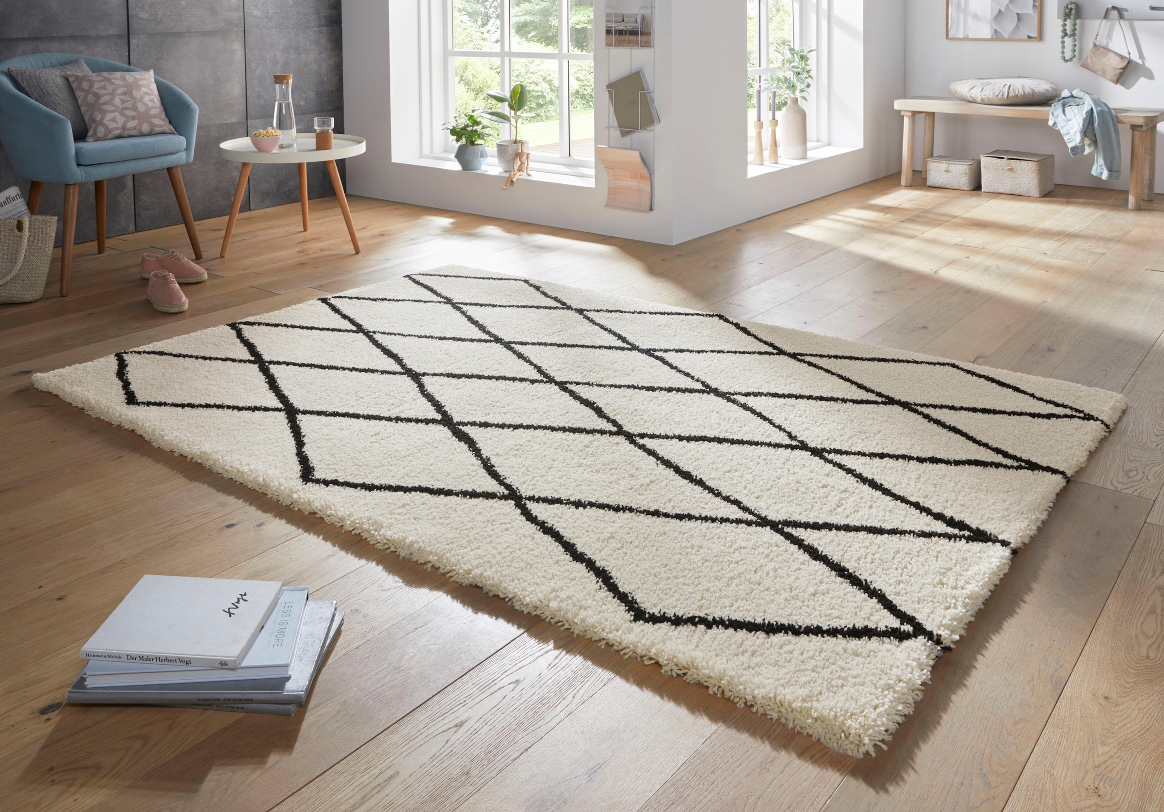 freundin Home Collection Hochflor-Teppich »Truth«, rechteckig, 35 mm Höhe, Besonders weicher Flor, Langflor mit Scandi Look, Robust Pflegeleicht
