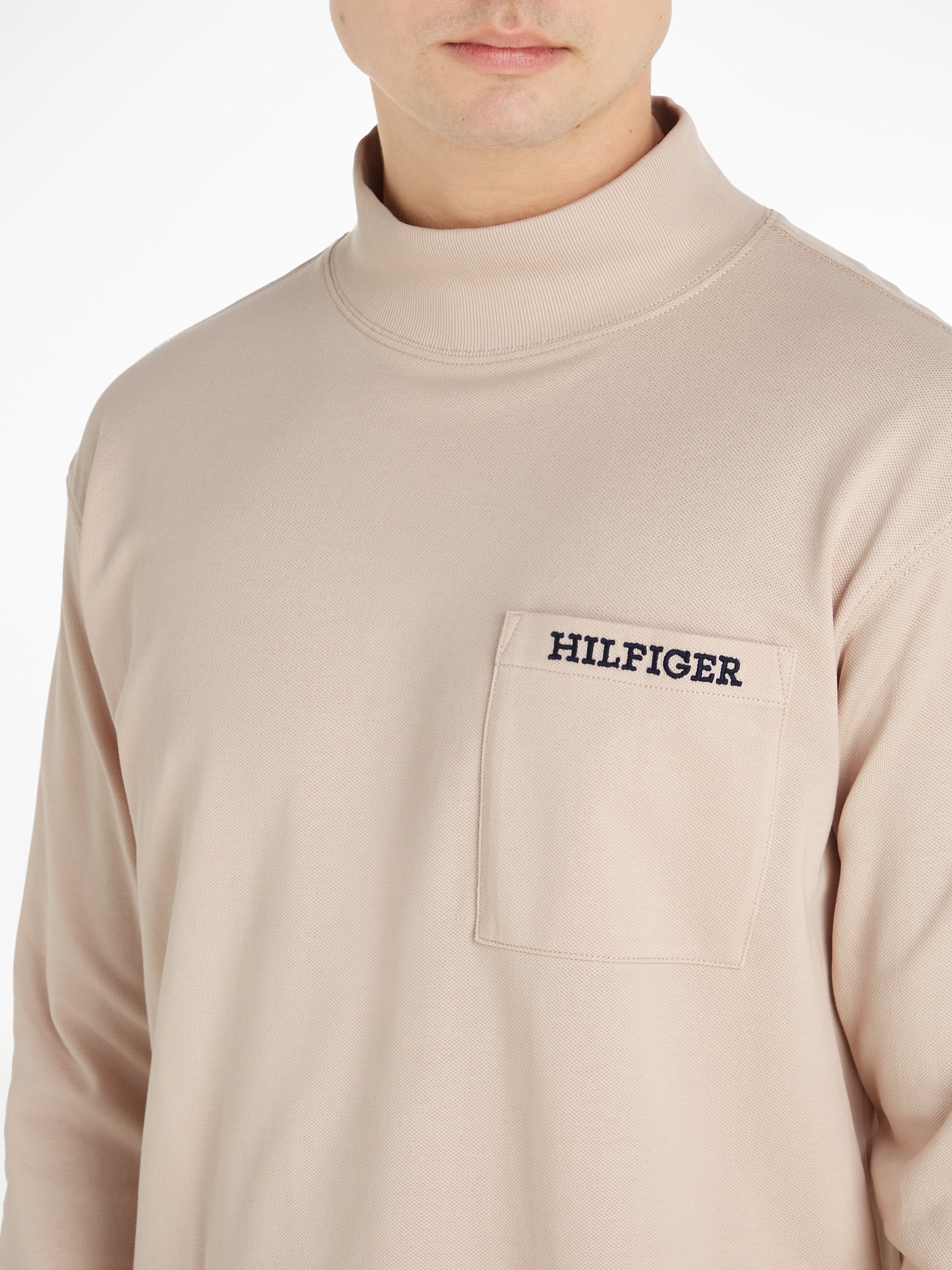 Tommy Hilfiger Langarmshirt »MONOTYPE PIQUE POCKET LS TEE«