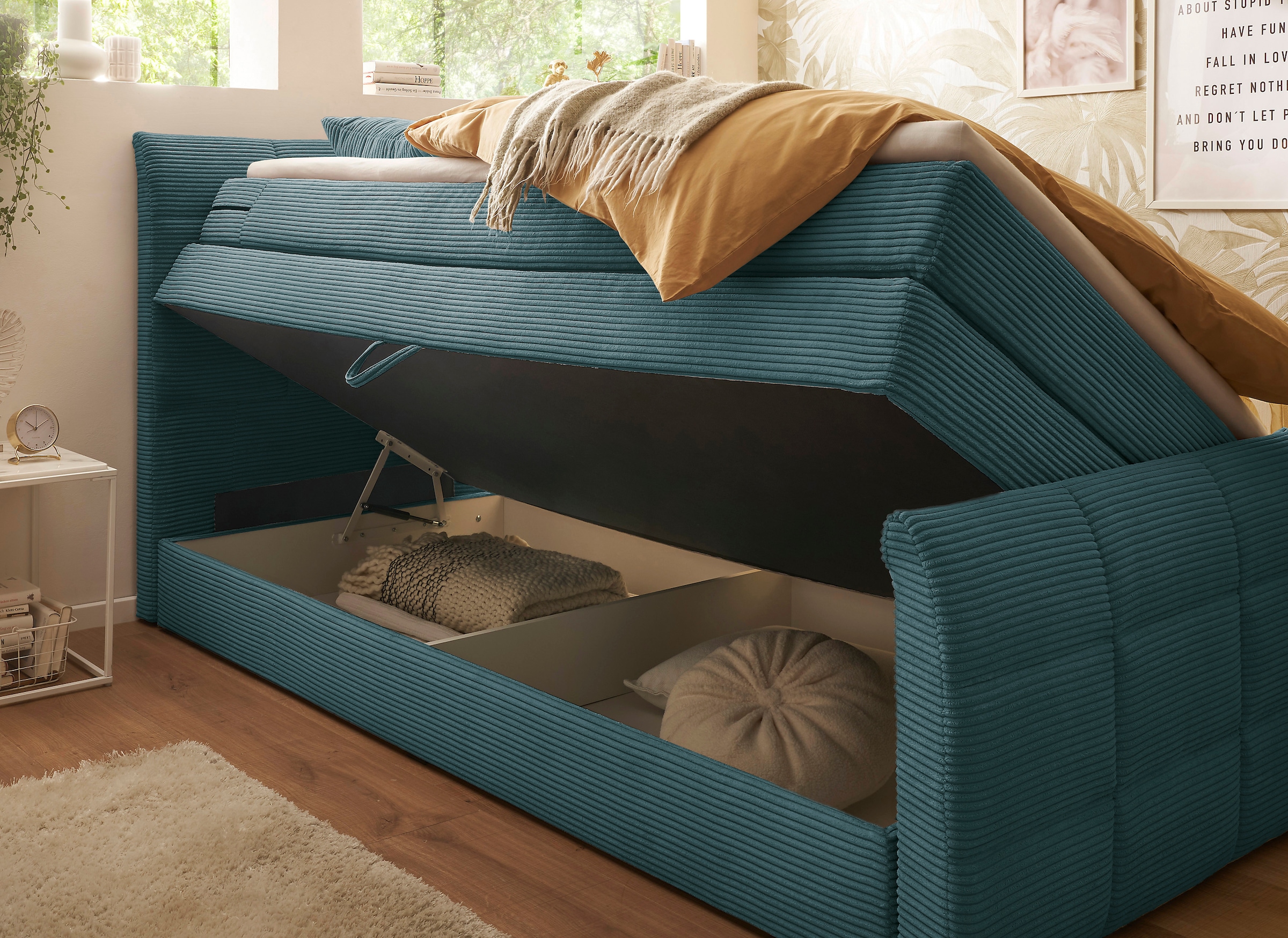 ED EXCITING DESIGN Boxspringbett »Bolivia«, harte Seite mit Kokosmatte, weiche Seite mit Filzabdeckung