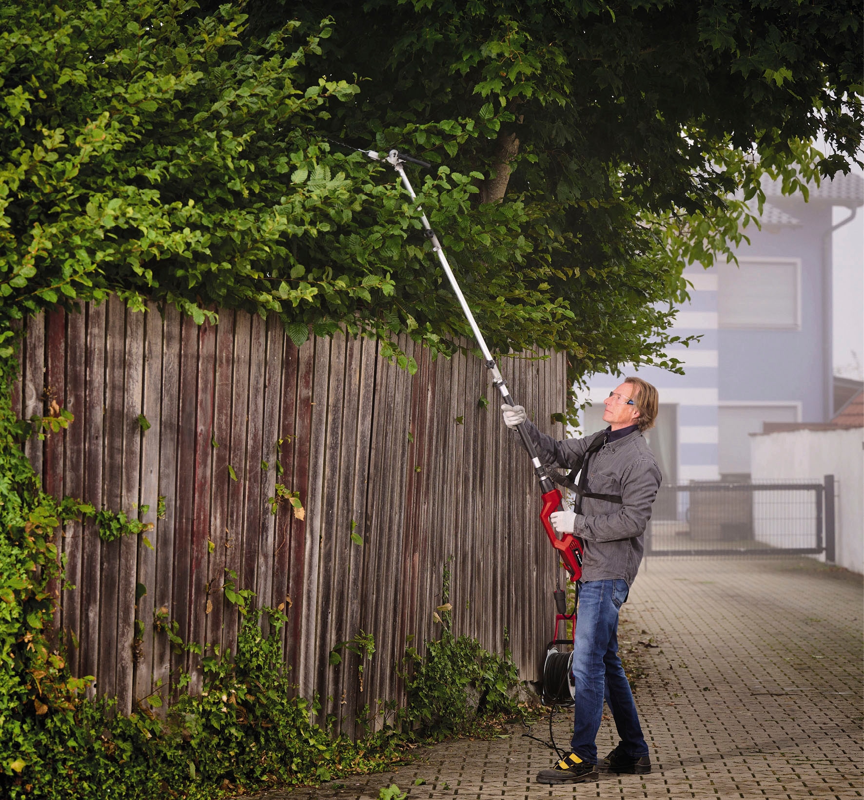 Einhell Baum- und Strauchschneider »GC-HC 90/2046 T«, 48/20 cm Schwertlänge, Heckenschere/Astsäge mit Teleskopstiel