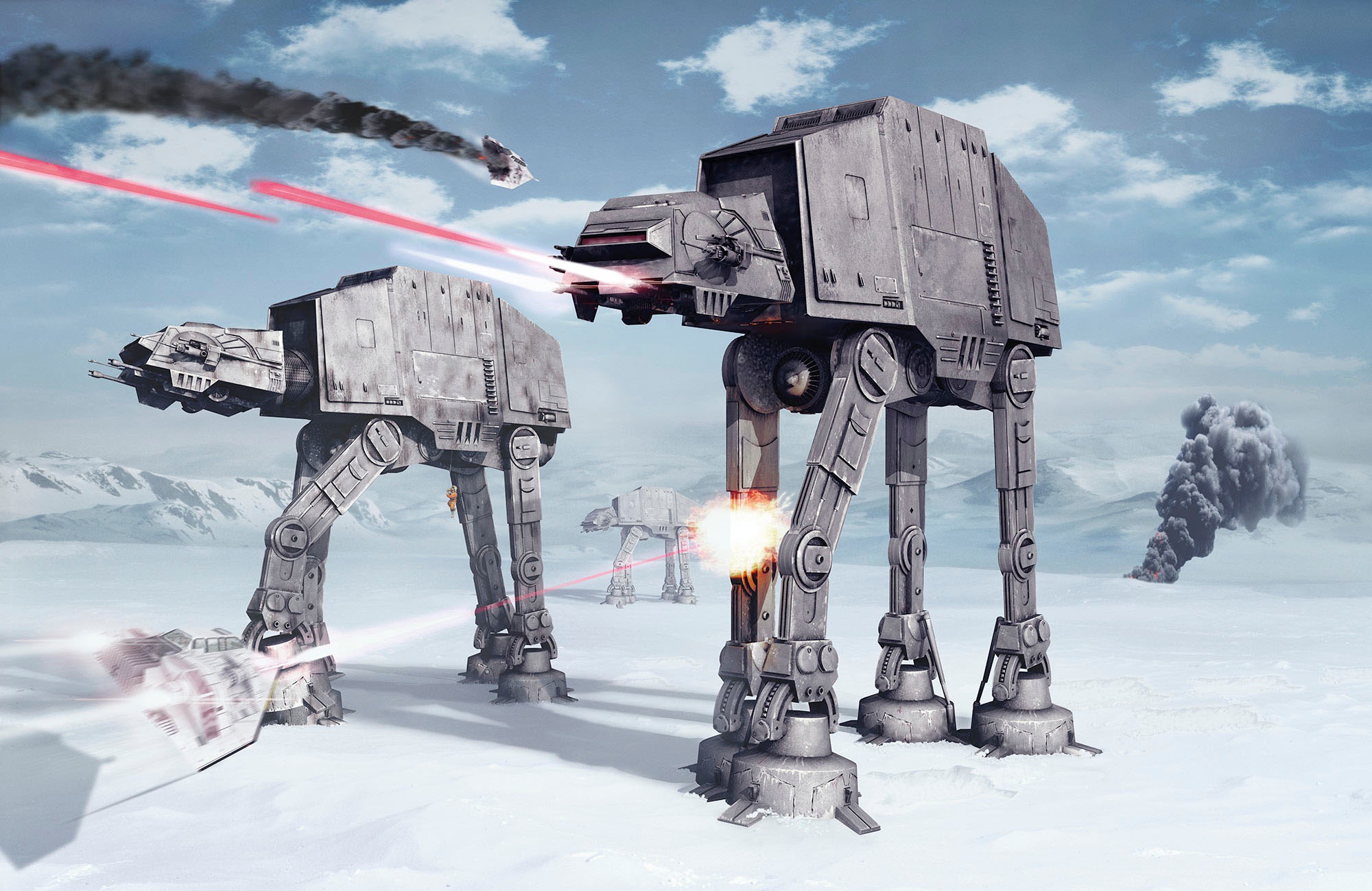 Komar Vliestapete »STAR WARS Battle of Hoth«, 400x260 cm (Breite x Höhe), K günstig online kaufen