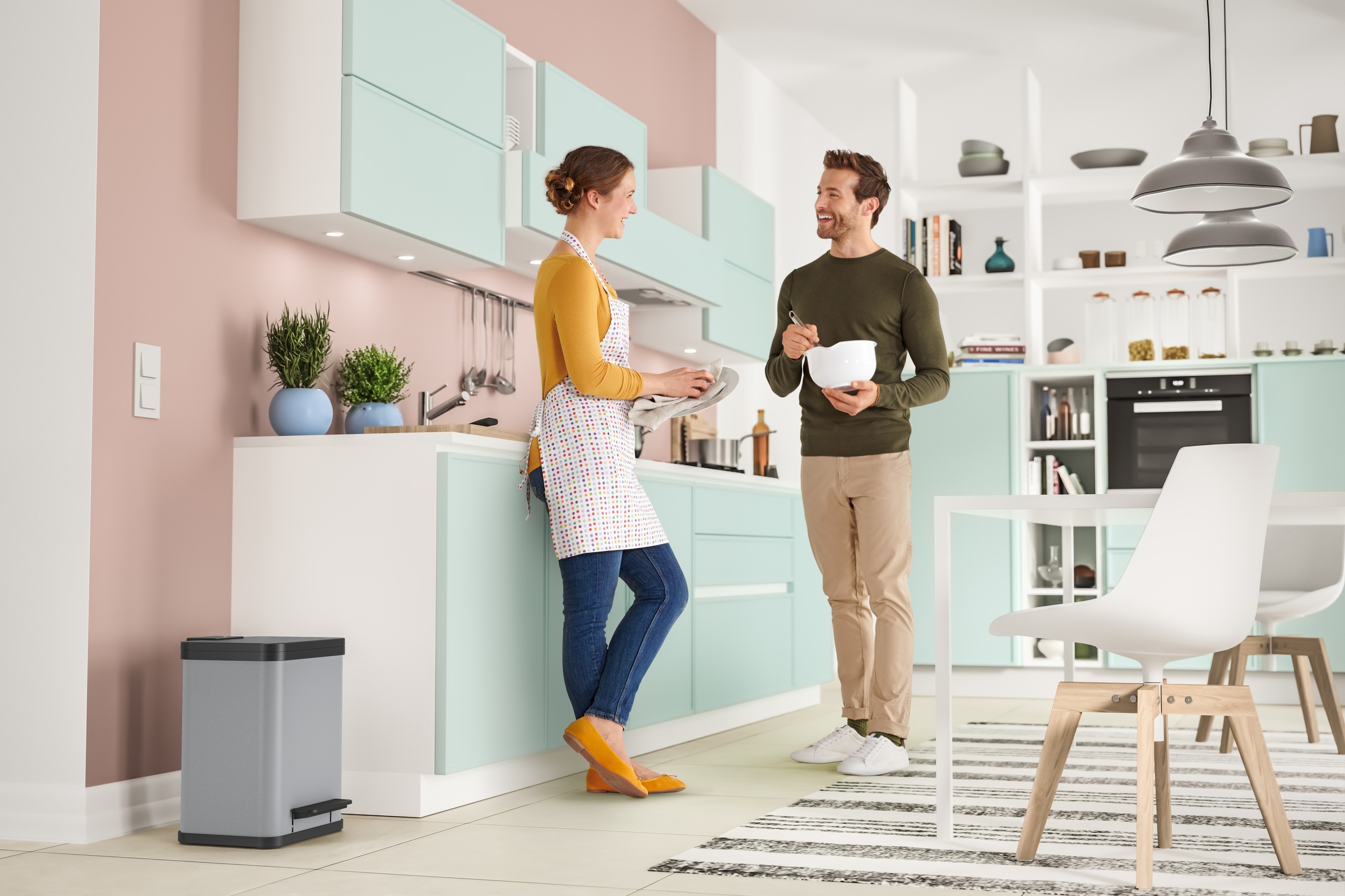 Hailo Mülleimer »Öko duo Plus M«, 2 Behälter, 18 l, Stahlblech o. Edelstahl günstig online kaufen