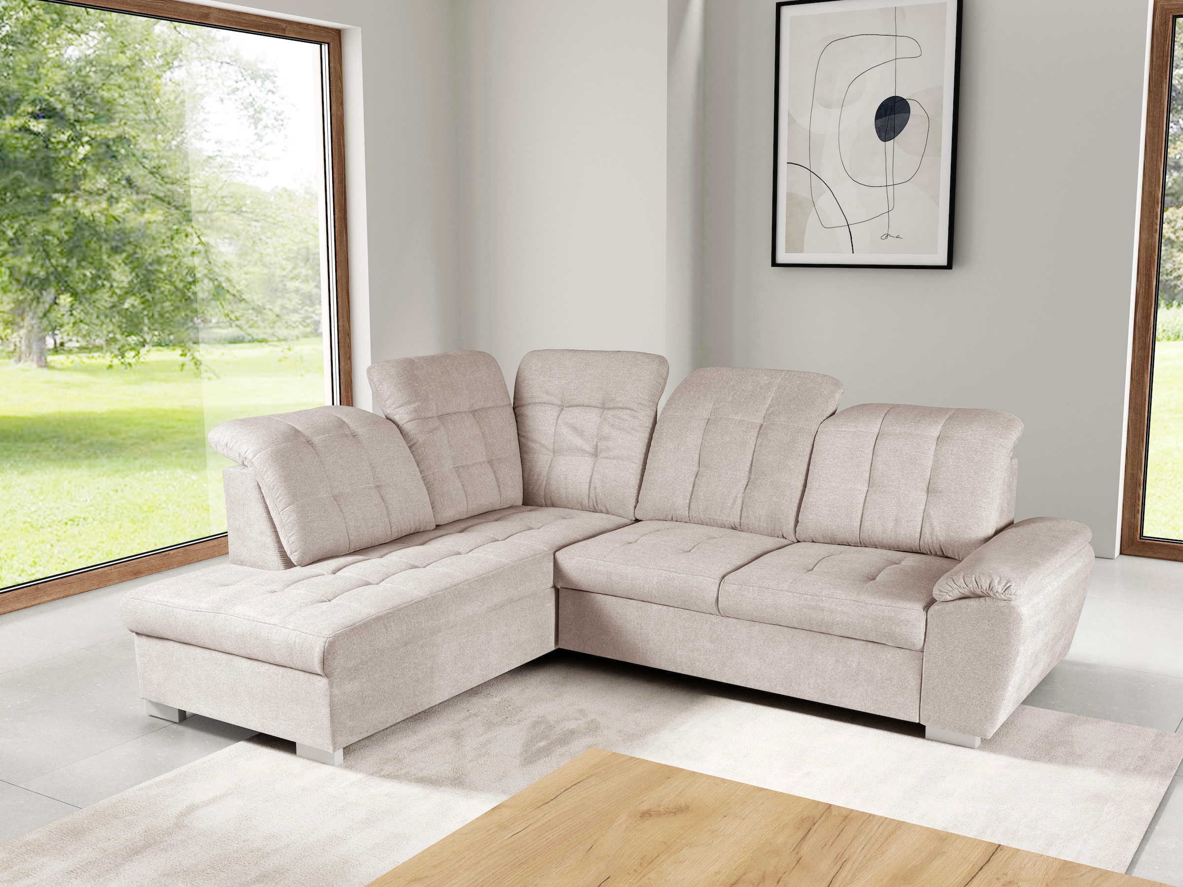 WERK2 Ecksofa »Brindisi, Multifunktion, bequem & komfortabel, Breite 263cm, günstig online kaufen
