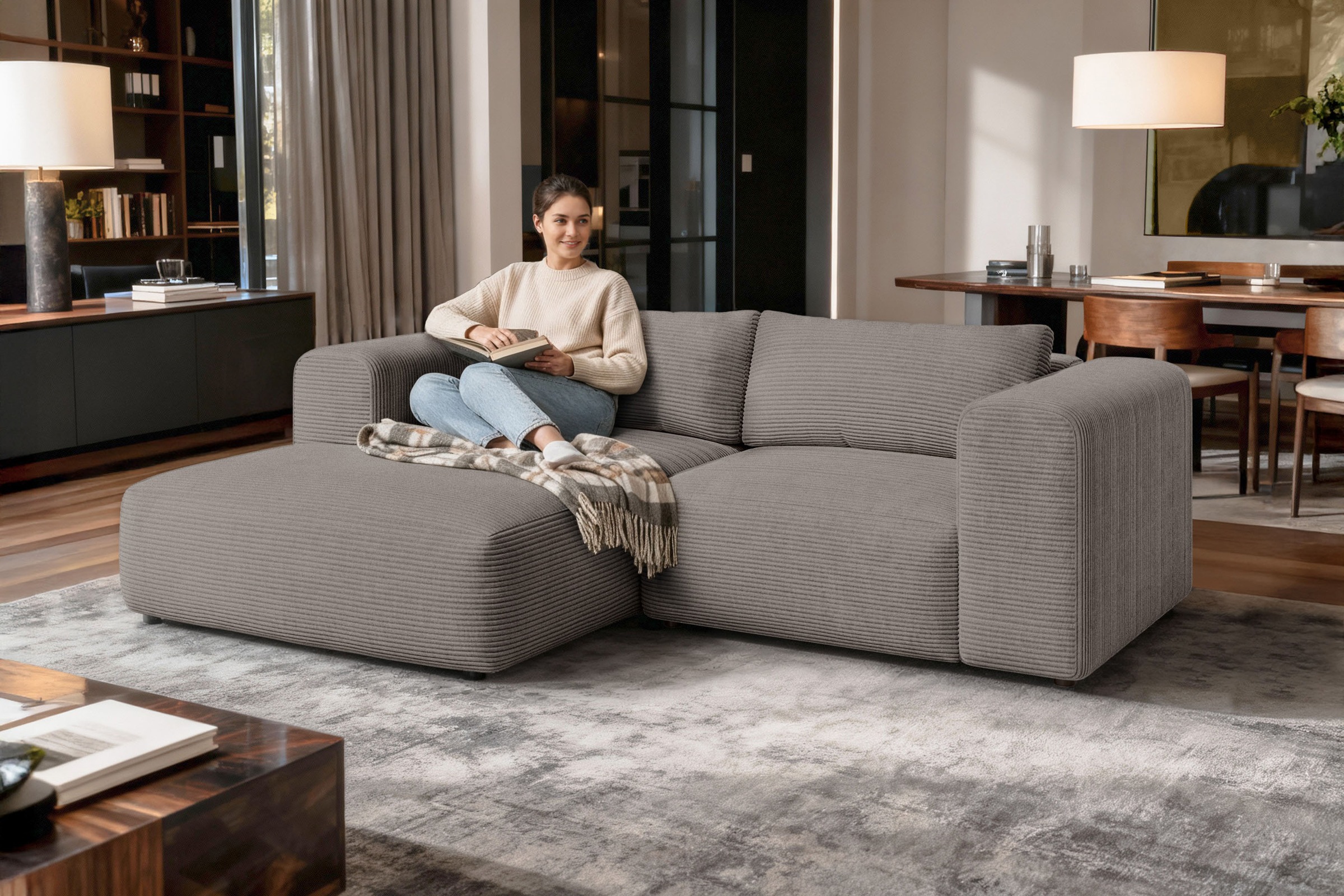OTTO home Ecksofa »TIARRA Design-Sofa mit Ottomane recht/links bestellbar, günstig online kaufen