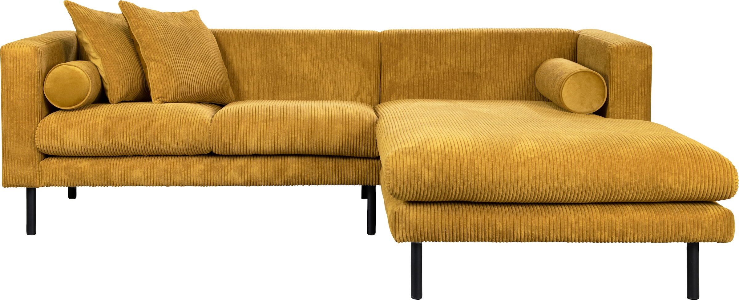 Guido Maria Kretschmer Home&Living Ecksofa »Lillibeth L-Form Designsofa, Maße B/T/H: 240/173/83 cm«, Zierkissen als Wendekissen, in Samtoptik oder Cord