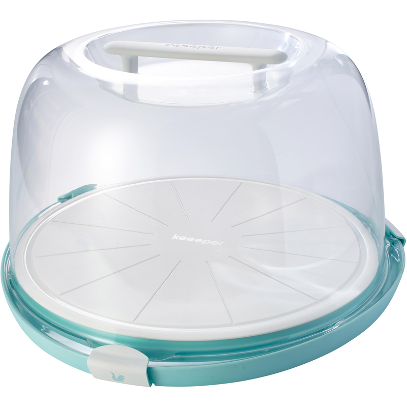 KEEEPER Kuchentransportbox »emilio« 1 Stk. tlg. Tortenbehälter mit Schneiderille, Servierplatte, 38 cm hoch türkis