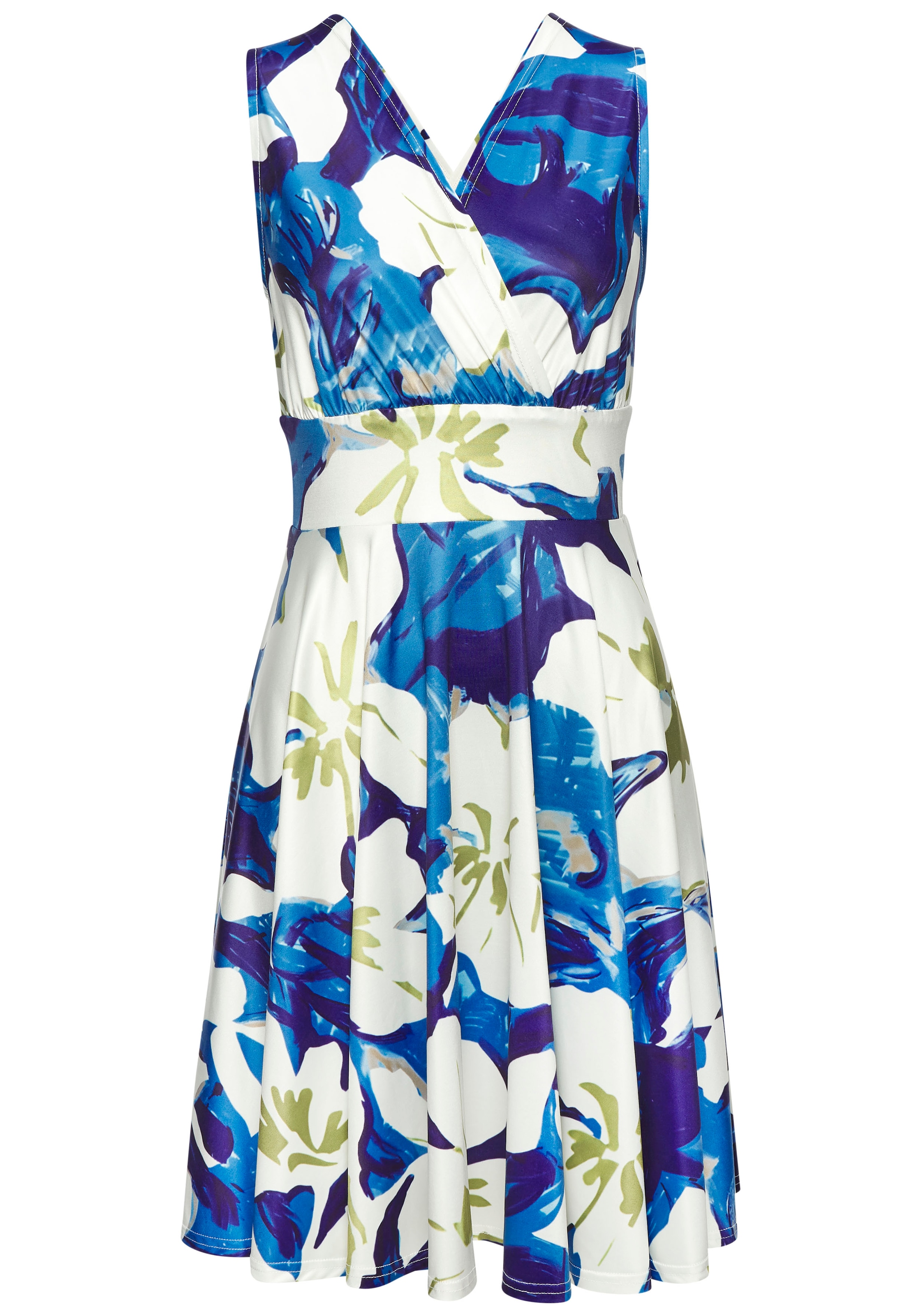 Vivance Jerseykleid in Wickeloptik, tailliertes Minikleid, Sommerkleid