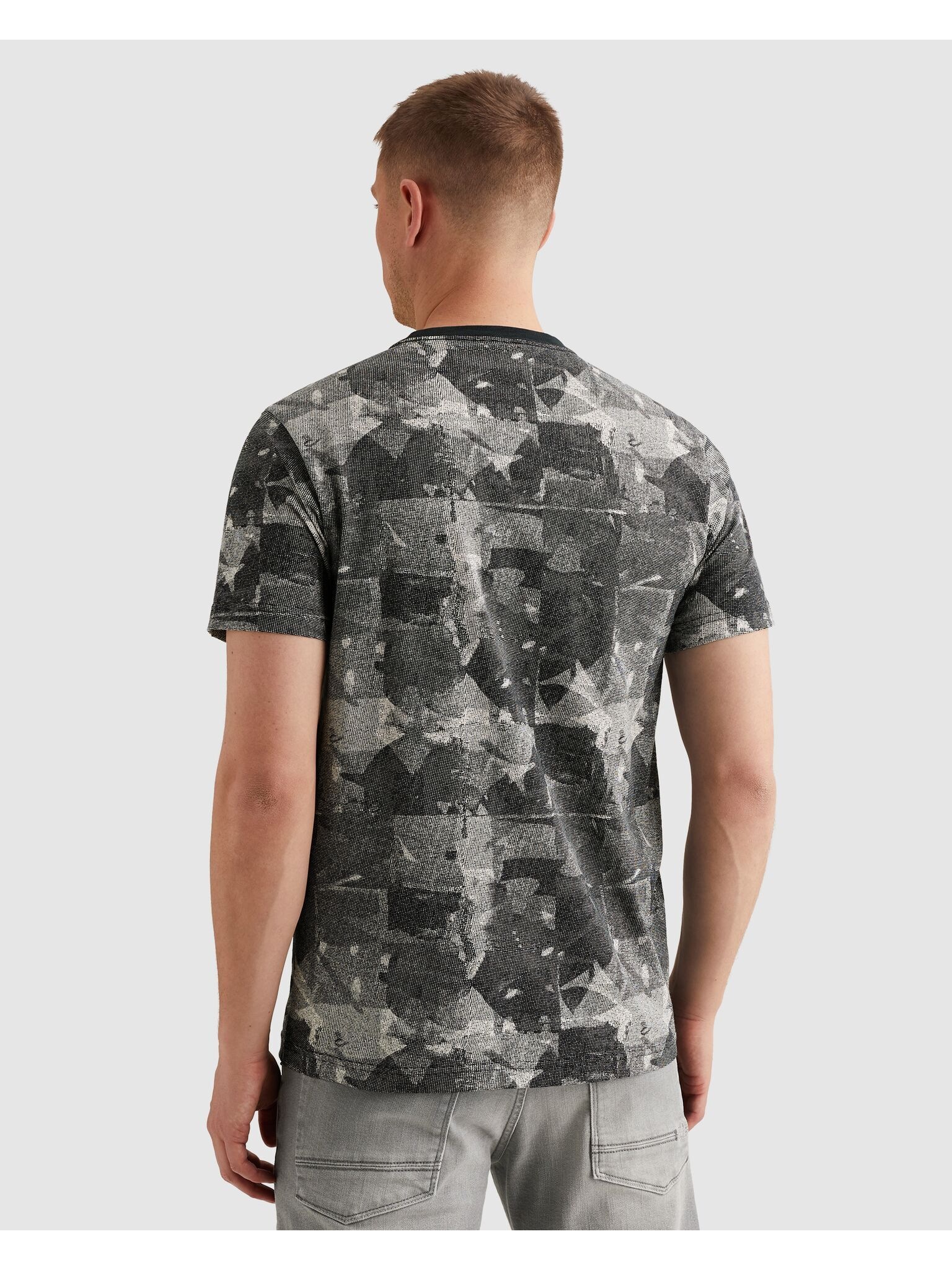 PME LEGEND T-Shirt »Short sleeve r-neck slub jersey aop« mit All-Over Print