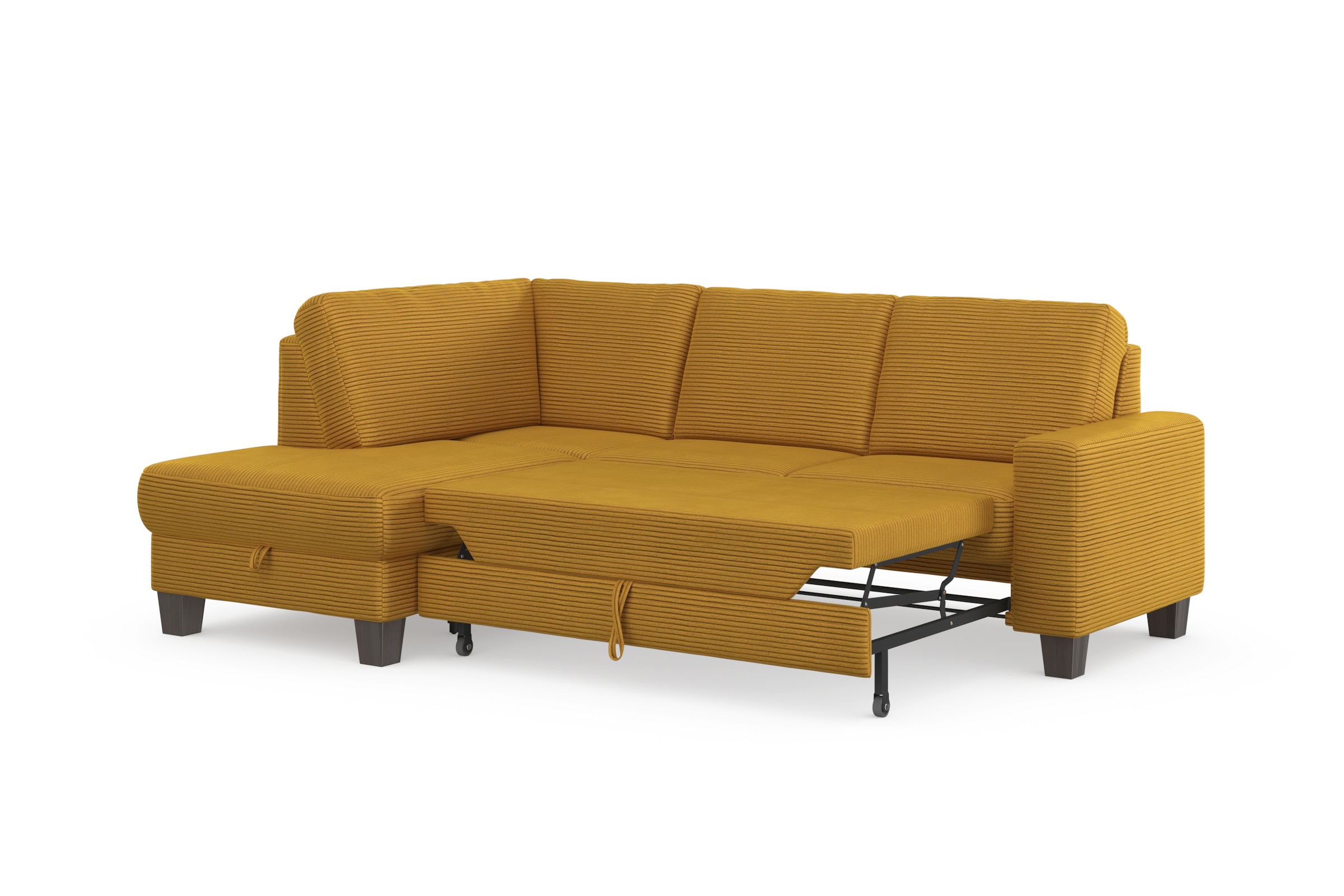 Home affaire Ecksofa »Summer L-Form«, mit Ottomane, mit oder ohne Bettfunktion und Bettkasten, Cord-Bezug
