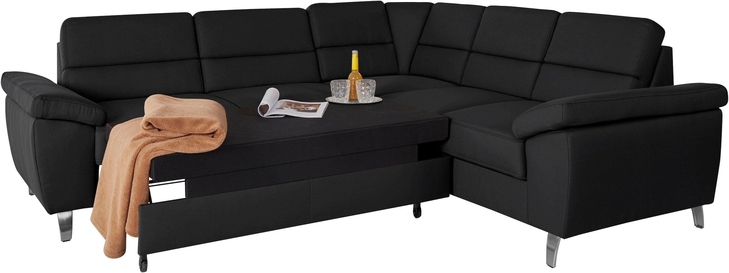 sit&more Ecksofa »Sorano L-Form«, wahlweise mit Bett- und Relaxfunktion, inkl. Bettkasten