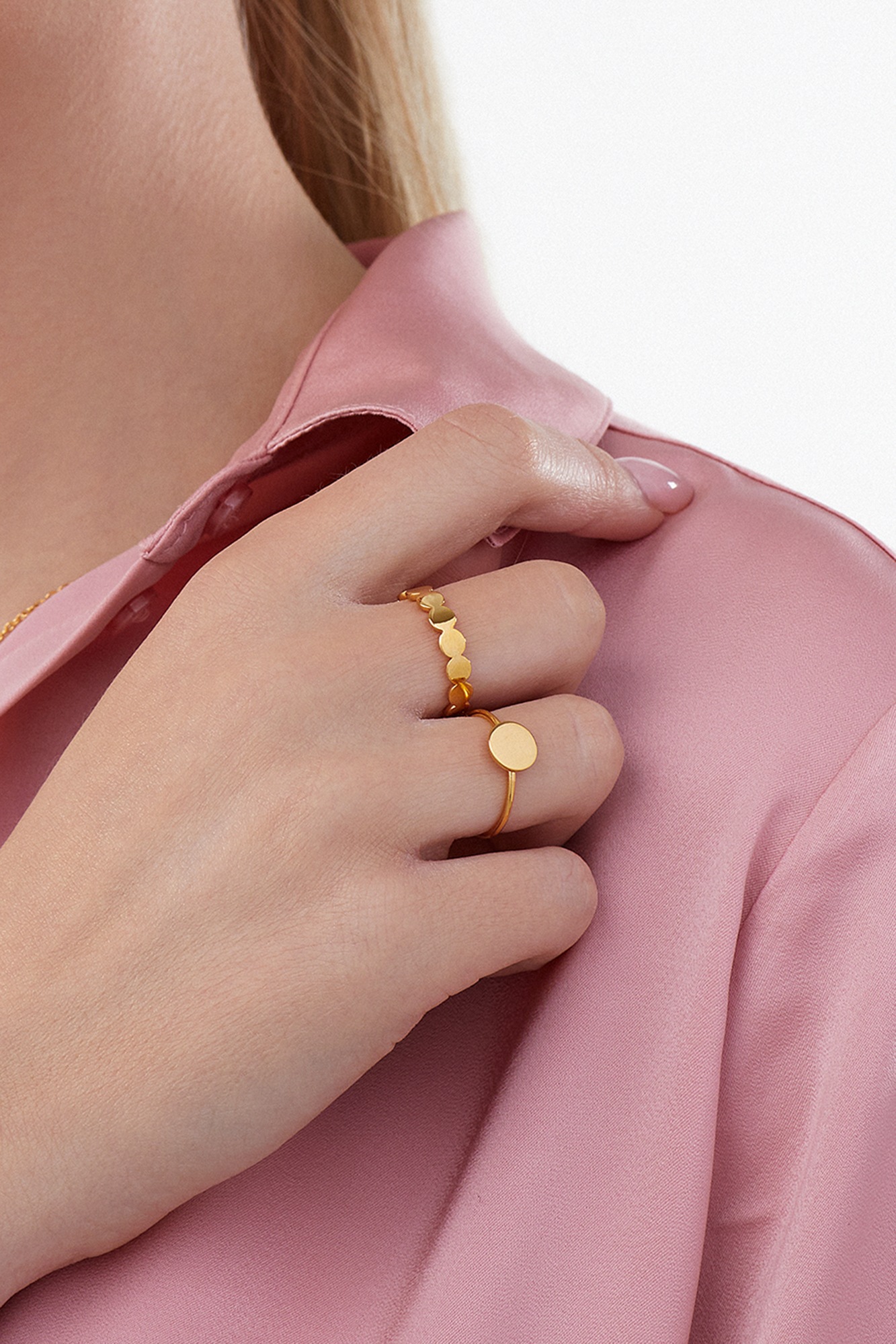 CAÏ Fingerring »925 Sterling Silber vergoldet Boho«