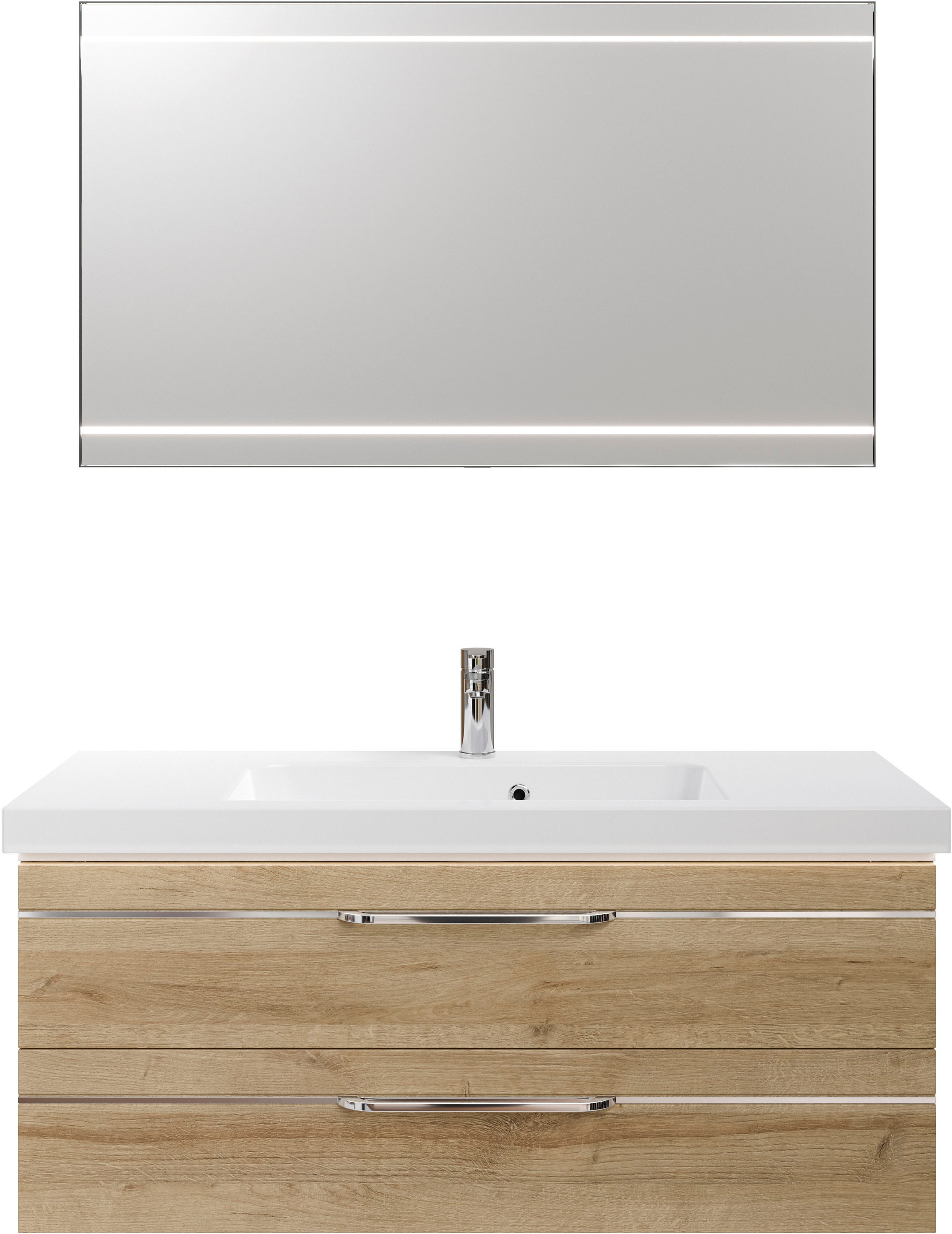 Saphir Badmöbel-Set »Balto 2-teilig Mineralmarmor-Waschtisch mit LED-Spiege günstig online kaufen