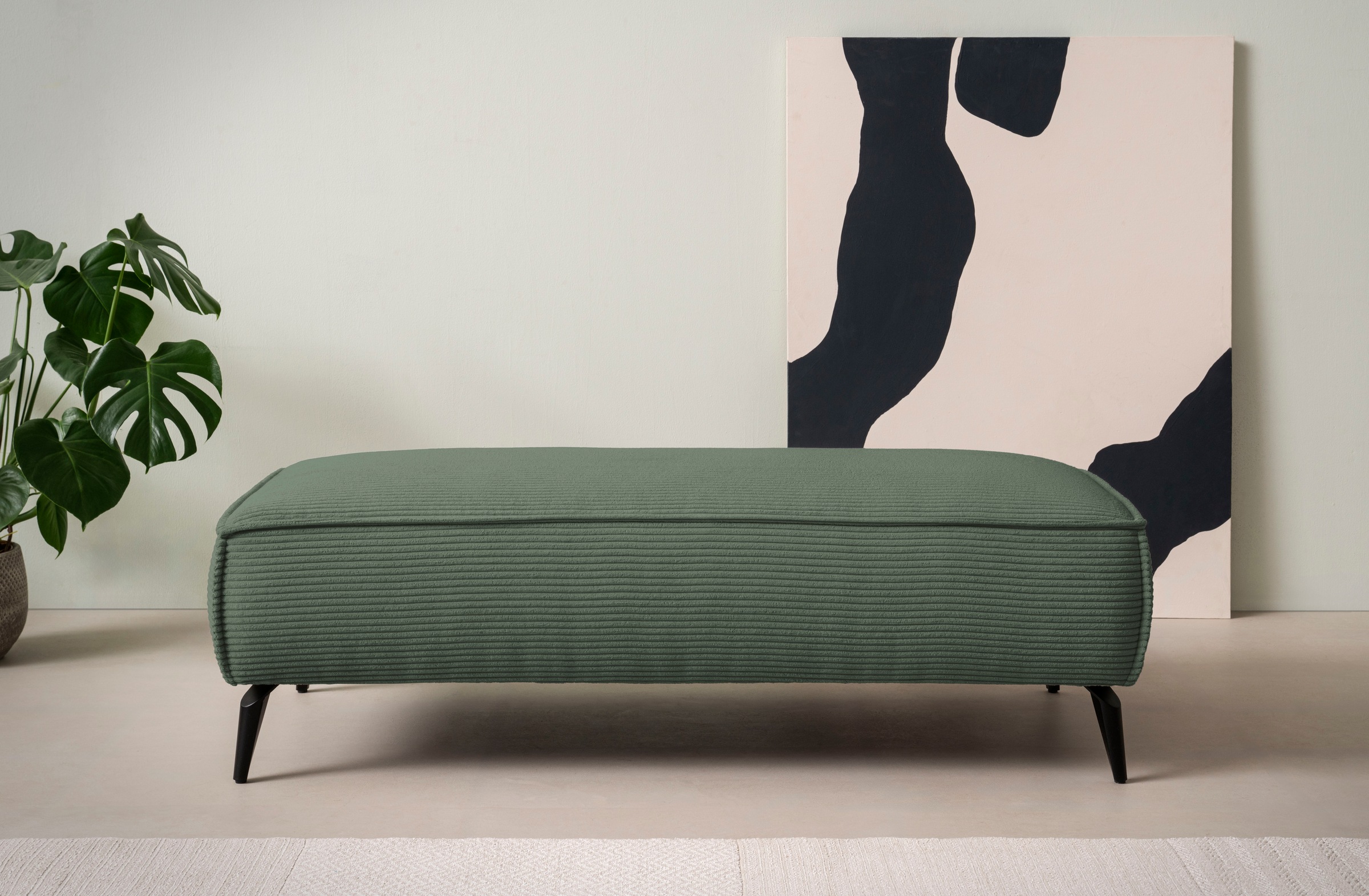 Home affaire Hocker »TVINNU, mit Kedernaht, Cord u. Flachgewebe« zur Serie günstig online kaufen