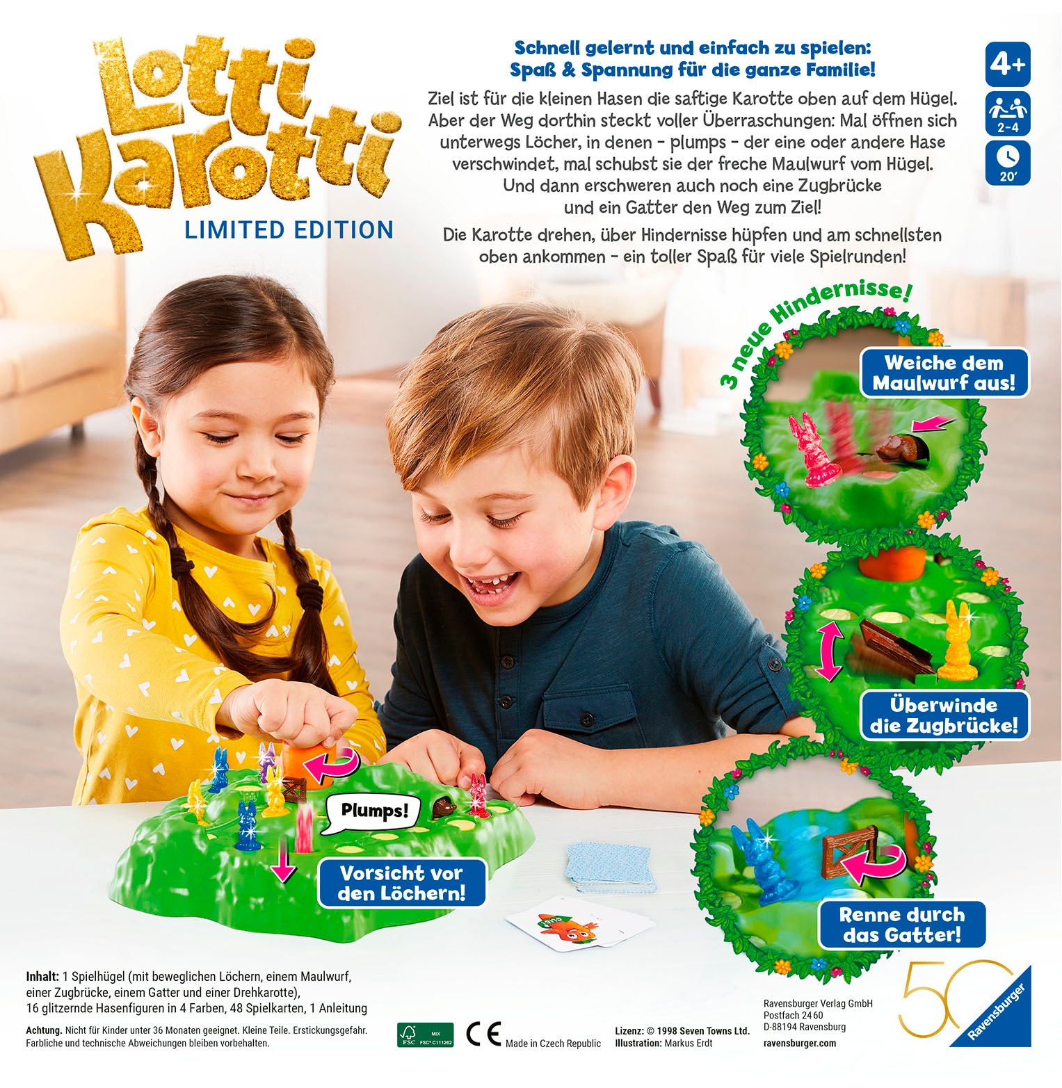 Ravensburger Spiel »Lotti Karotti - Sonderausgabe 50 Jahre blaues Dreieck«, Made in Europe