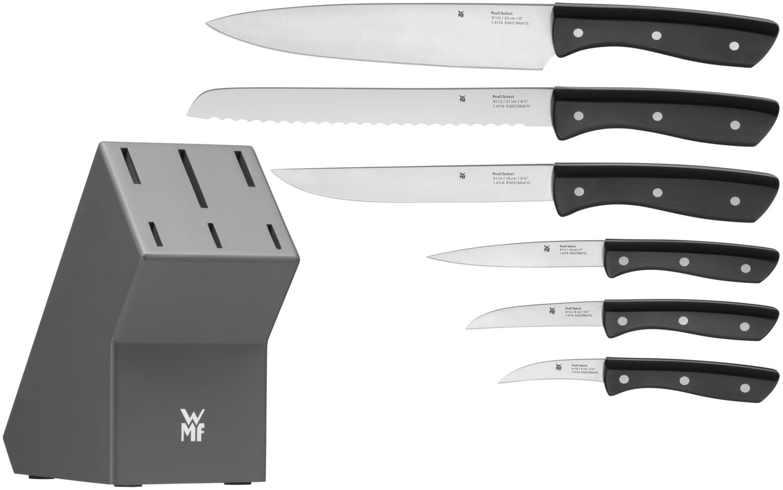 WMF Messerblock »Profi« 7 inkl. 6 Messer aus Spezialklingenstahl günstig online kaufen