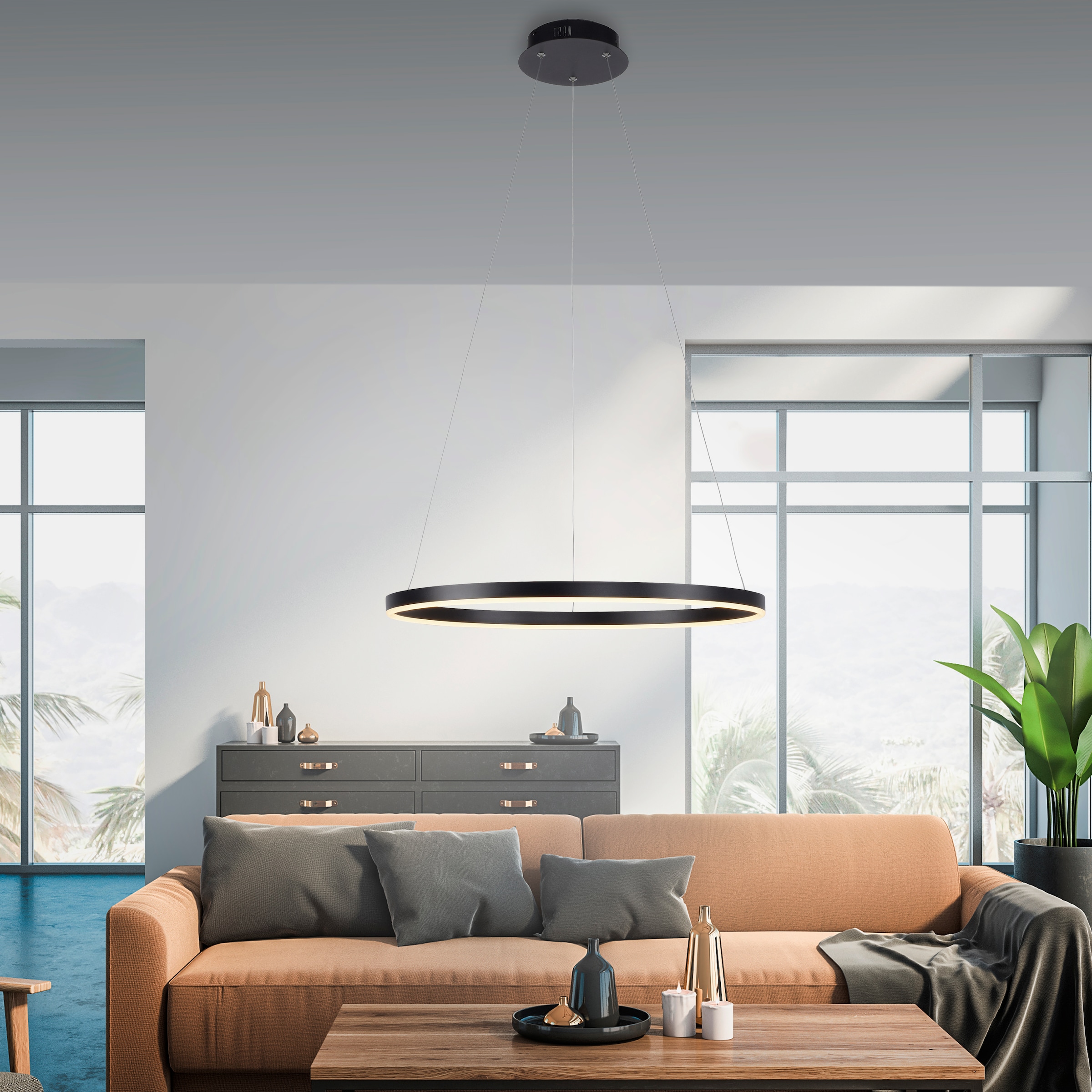 JUST LIGHT Pendelleuchte »RITUS« LED-Board 1 Stk. Warmweiß LED, dimmbar, Switchmo