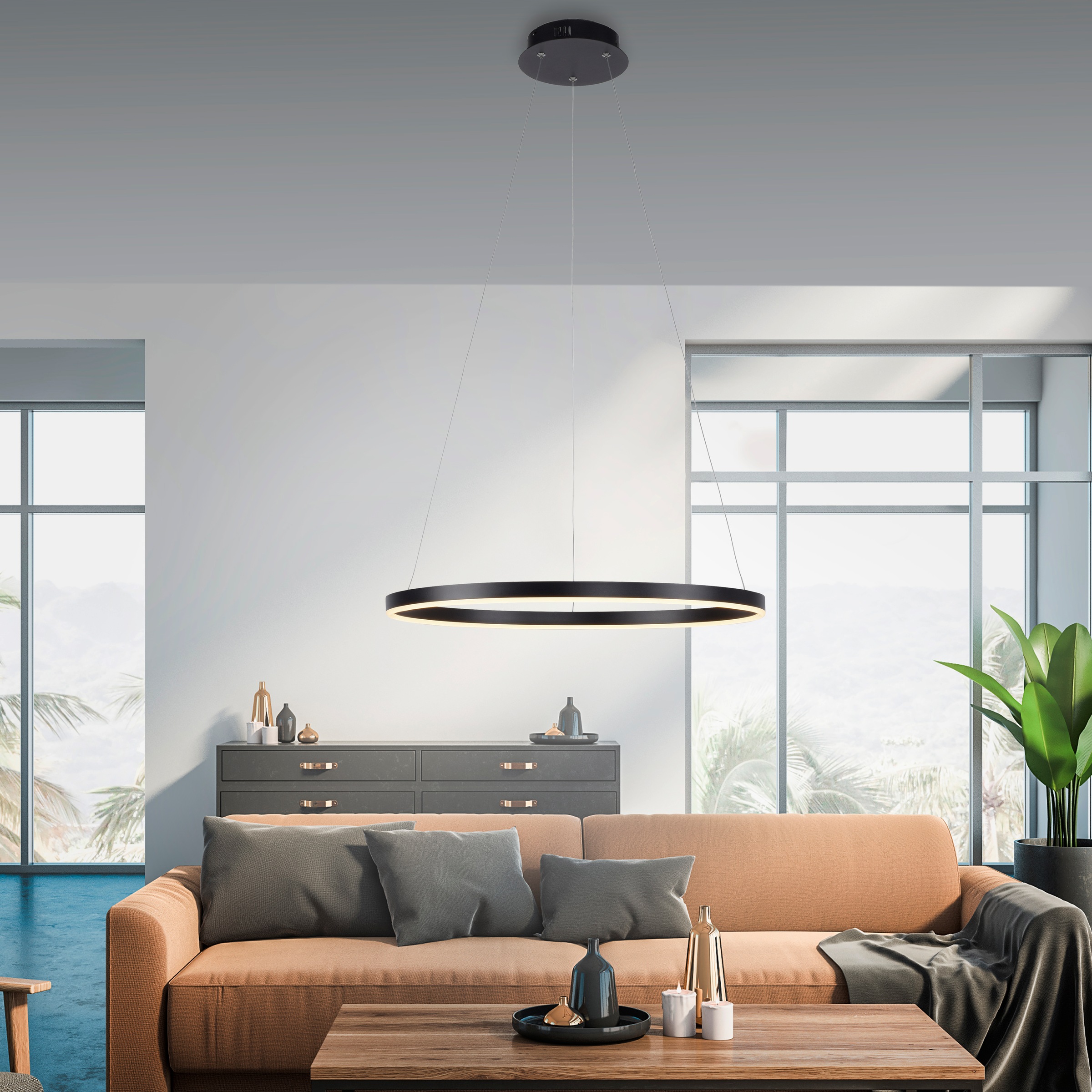 JUST LIGHT Pendelleuchte »RITUS«, 1 flammig, Leuchtmittel LED-Board   LED f günstig online kaufen